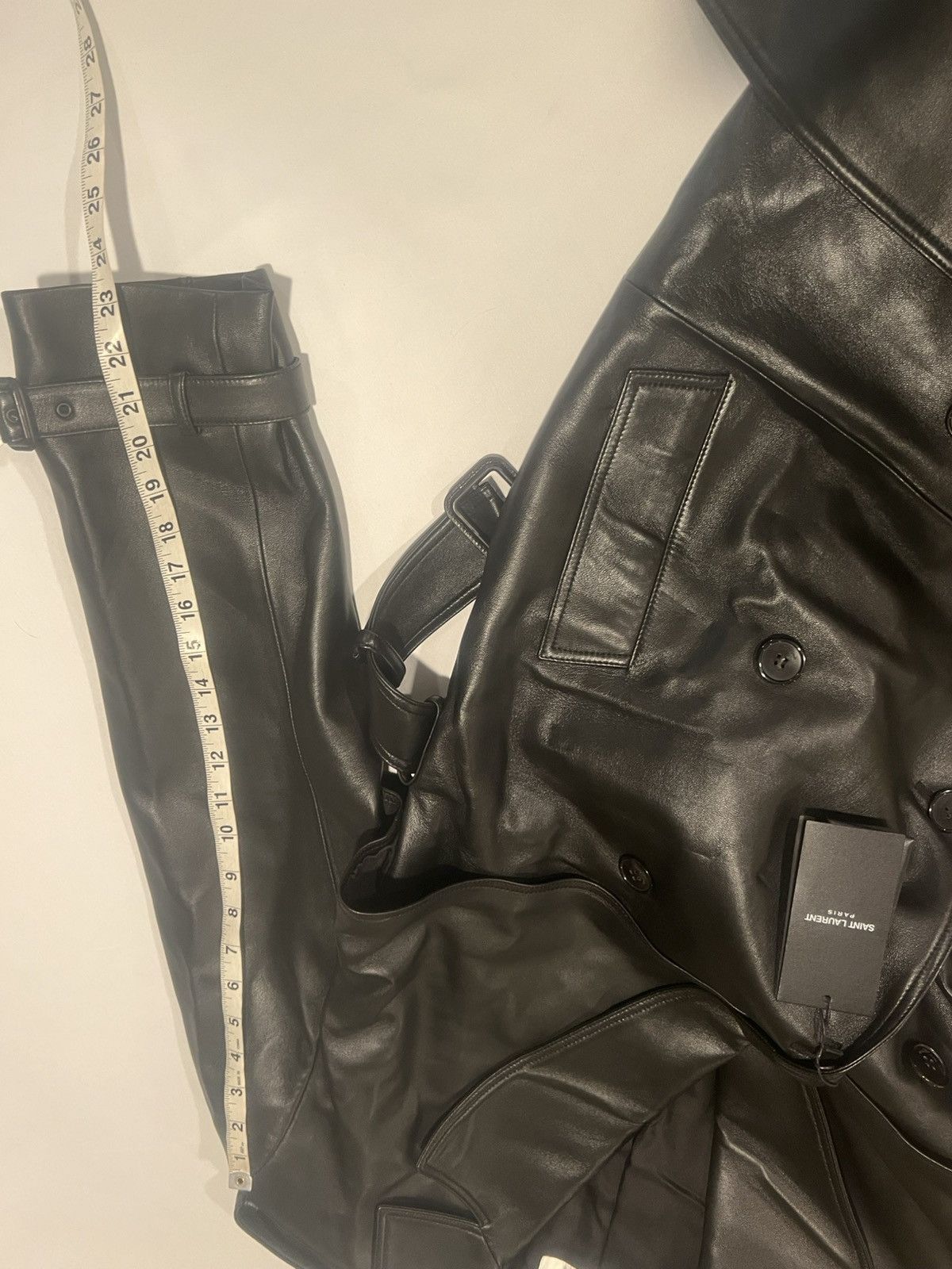 Saint Laurent Paris Saint Laurent men’s leather trench coat. 50/40. $14000 Size US M / EU 48-50 / 2 - 10 Thumbnail