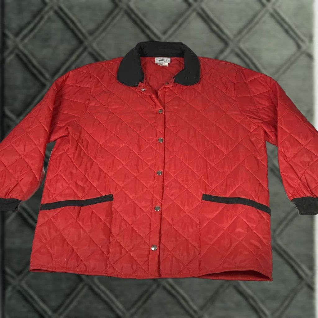 Blair VINTAGE John Blair 79’s Quilted Jacket Unisex Adults Size L Red Quilted Jacket 1970 Mens Womens Boys Girls Size US L / EU 52-54 / 3 - 1 Thumbnail