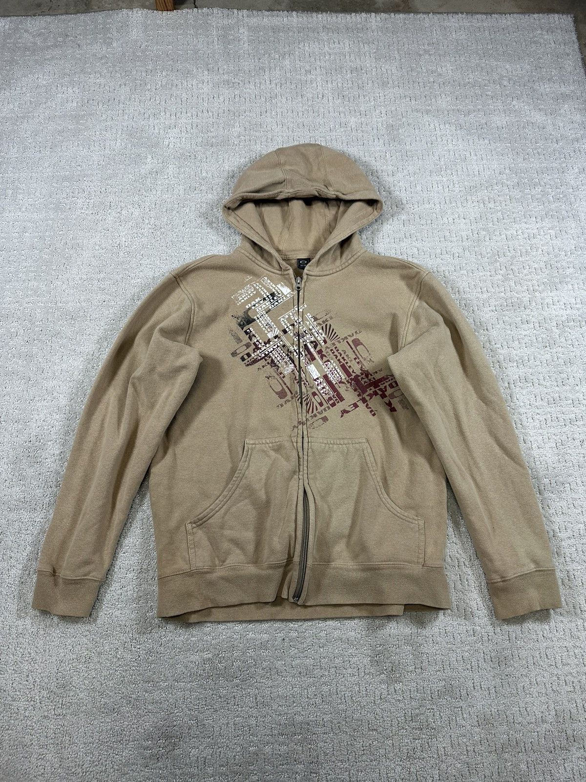 Oakley Vintage Oakley Medium Tan hoodie Size US M / EU 48-50 / 2 - 2 Thumbnail