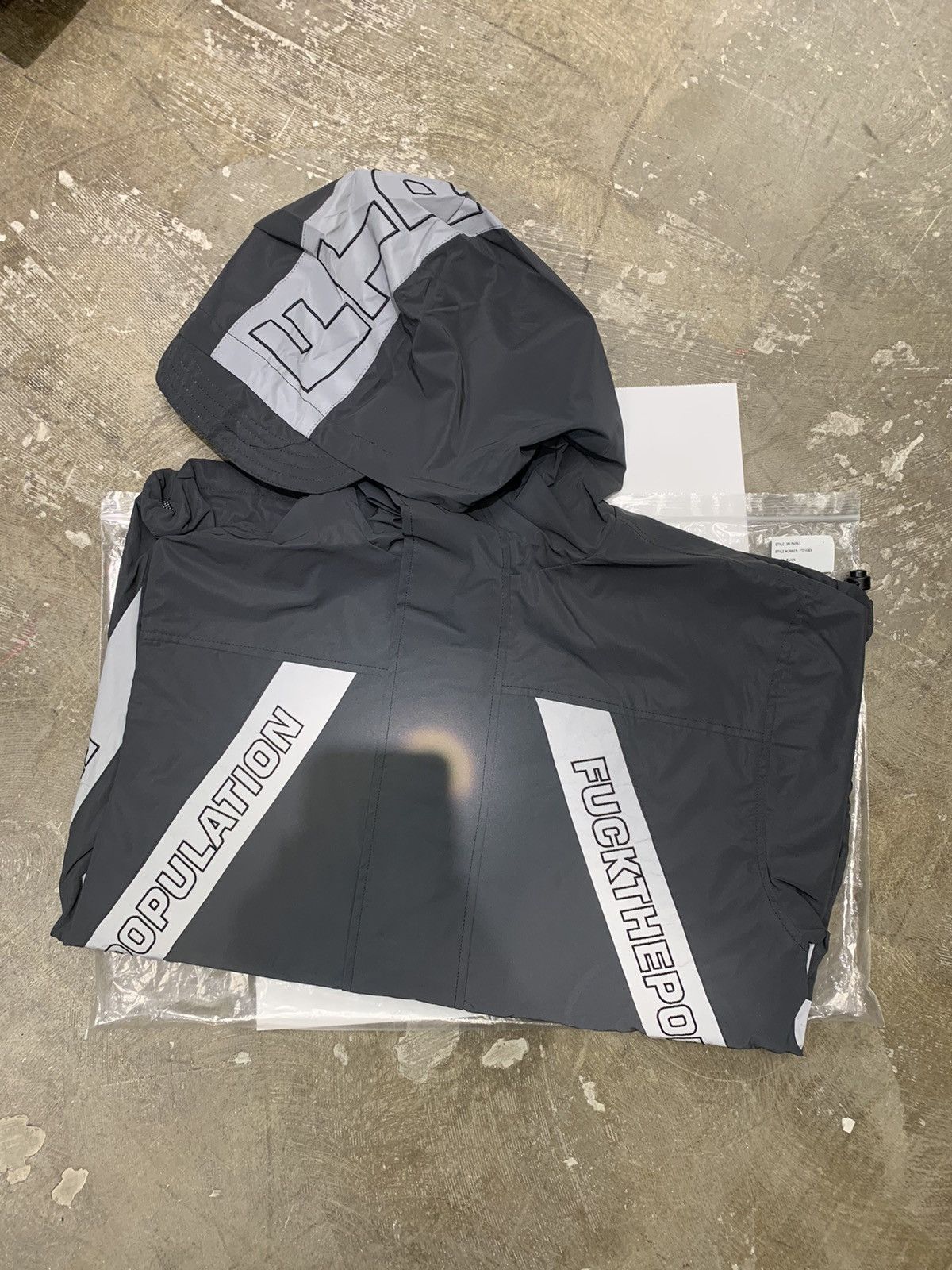 image of Fuck The Population Ftp 3M Jacket Brimmed Parka Jacket in Black, Men's (Size XL)
