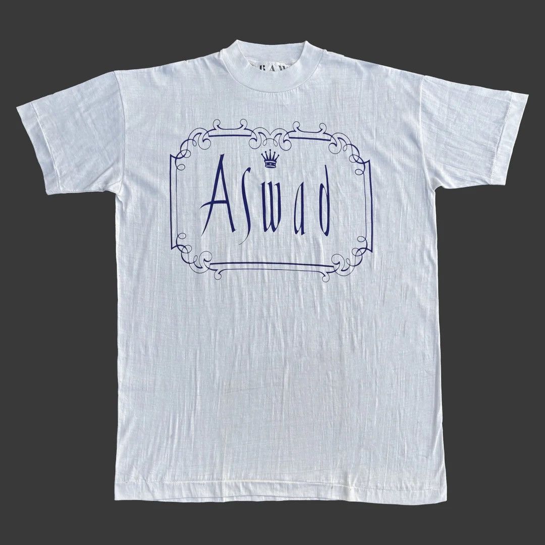 Band Tees Aswad 1980 80s Vintage Band Logo Concert Tour T-Shirt Size US XL / EU 56 / 4 - 1 Thumbnail