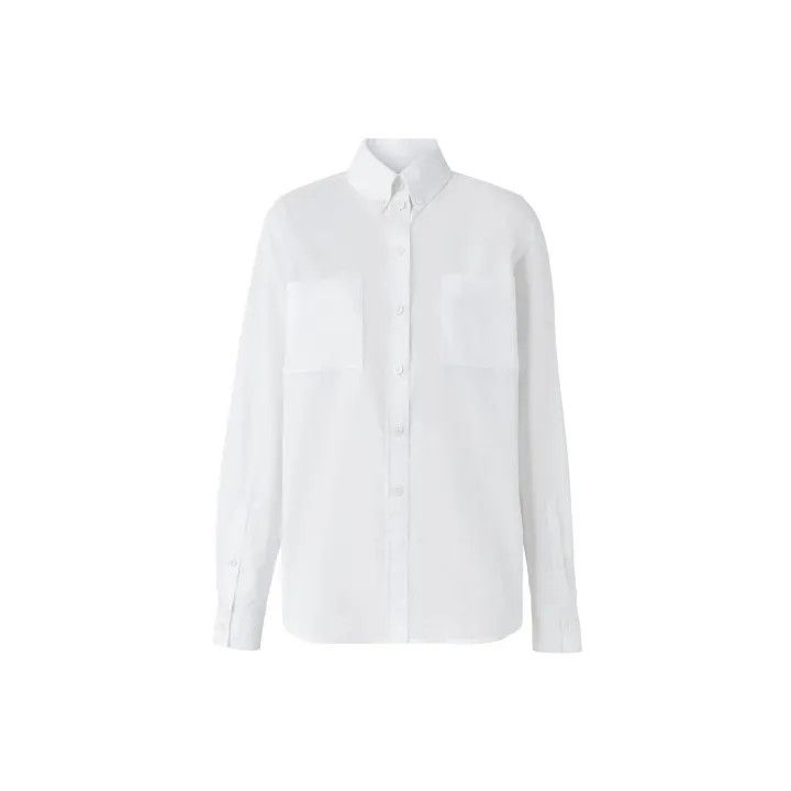 Burberry Burberry FW22 White Button-Down Long Sleeve Shirt 0079 Size S / US 4 / IT 40 - 1 Thumbnail