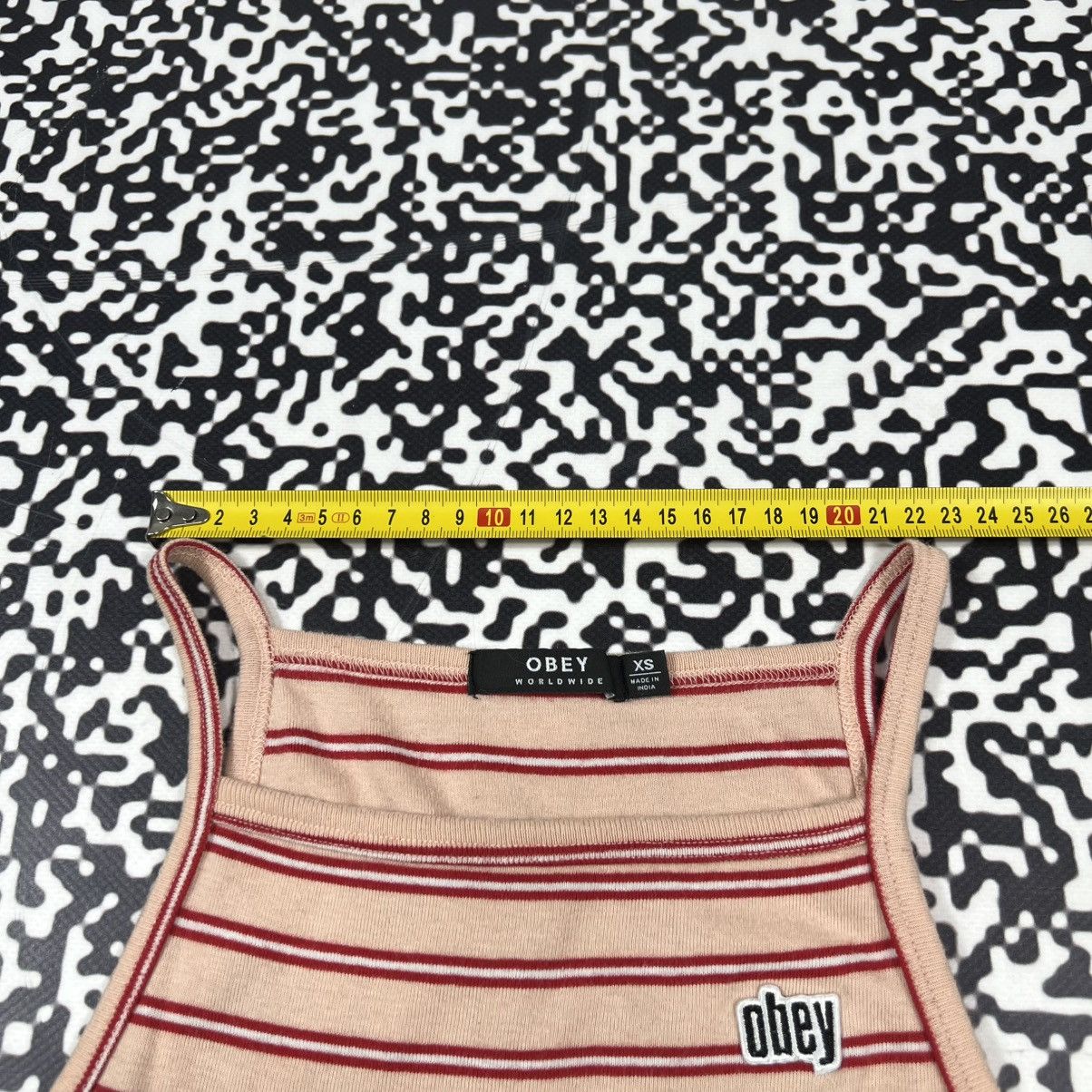 Obey Vintage Y2K Obey Striped Retro Sexy Tank Top Skate Sk8 Style Size XS / US 0-2 / IT 36-38 - 14 Thumbnail