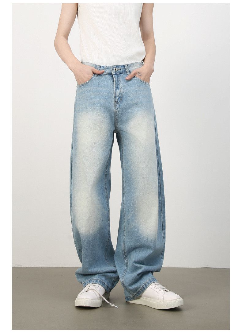 Japanese Brand × Jean American retro wide-leg loose distressed scimitar jeans Size US 32 / EU 48 - 2 Thumbnail