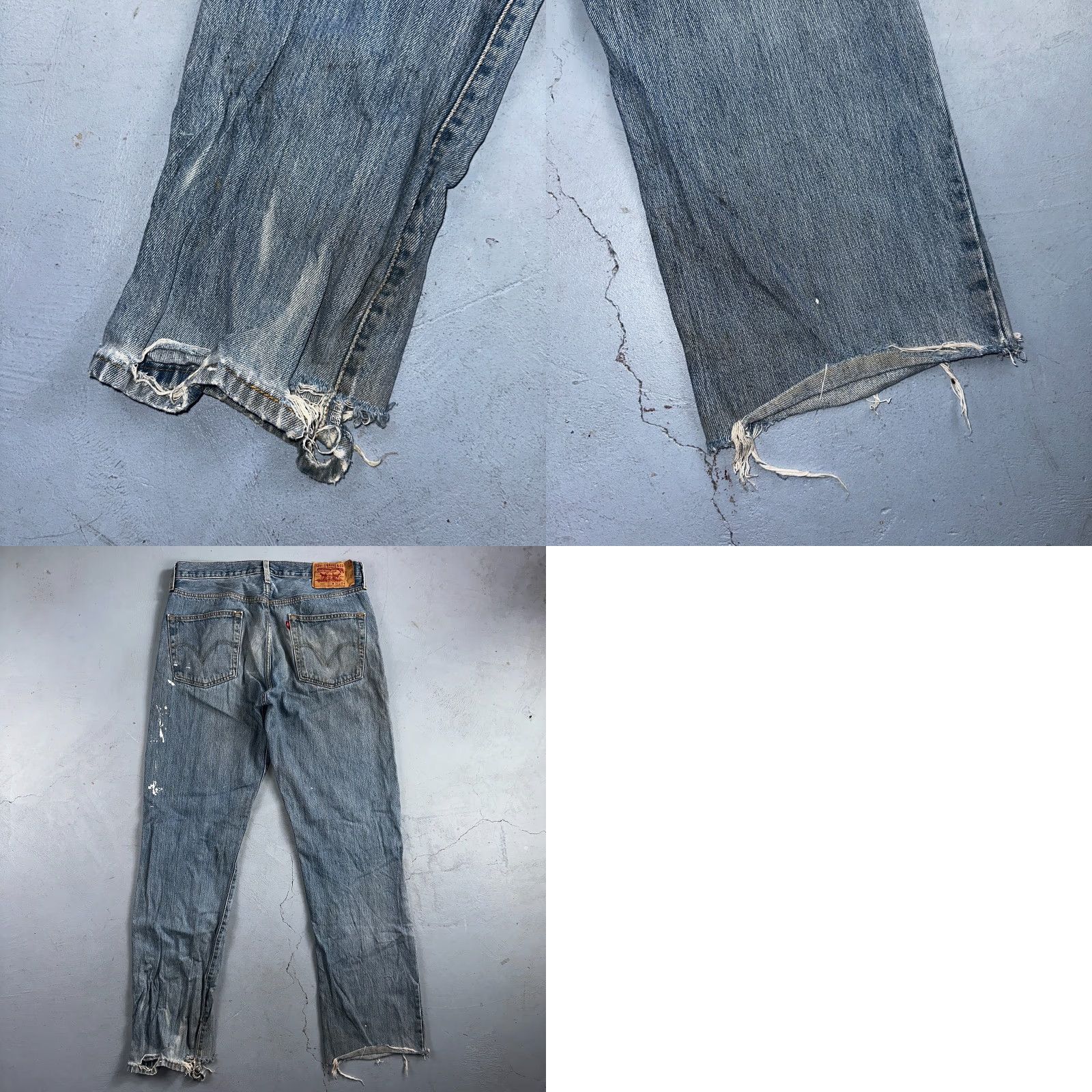 Levi's VINTAGE Levi's 501 Jeans Blue Light Wash 35x34 Straight Classic Denim 5-Pocket Mens 90s Regular Rise Mid Button Closure Size US 35 - 11 Thumbnail