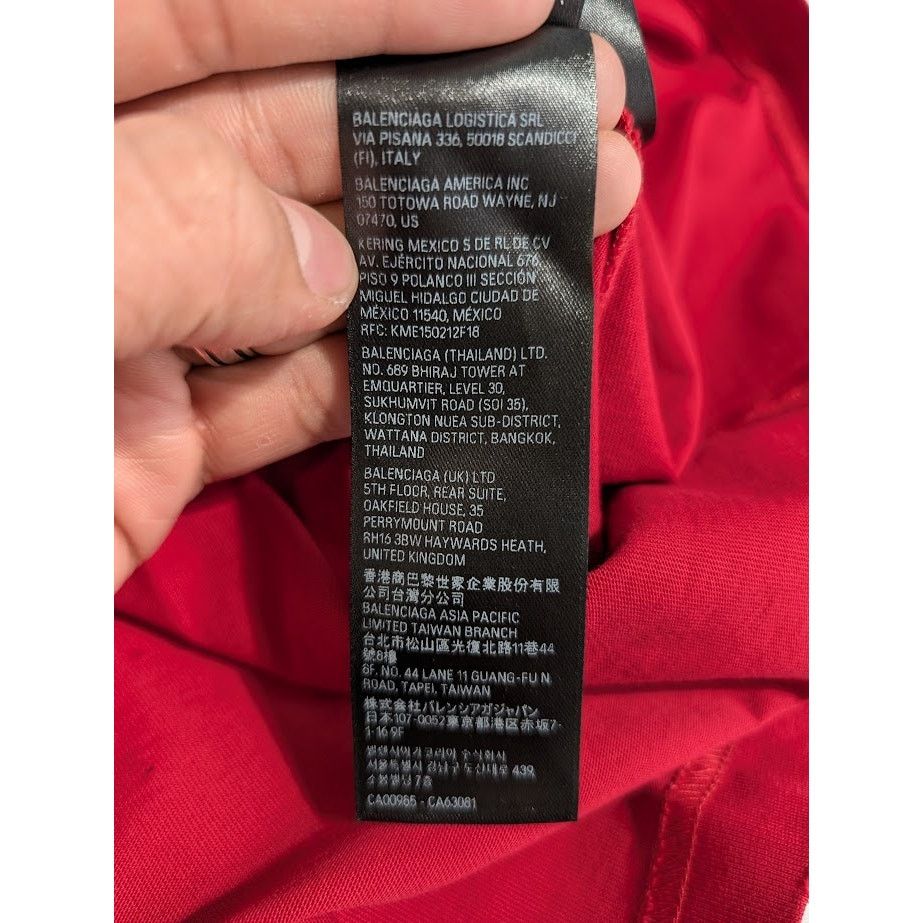 Balenciaga o1rshd1 Heavy Metal T-Shirt in Red Size US M / EU 48-50 / 2 - 20 Thumbnail