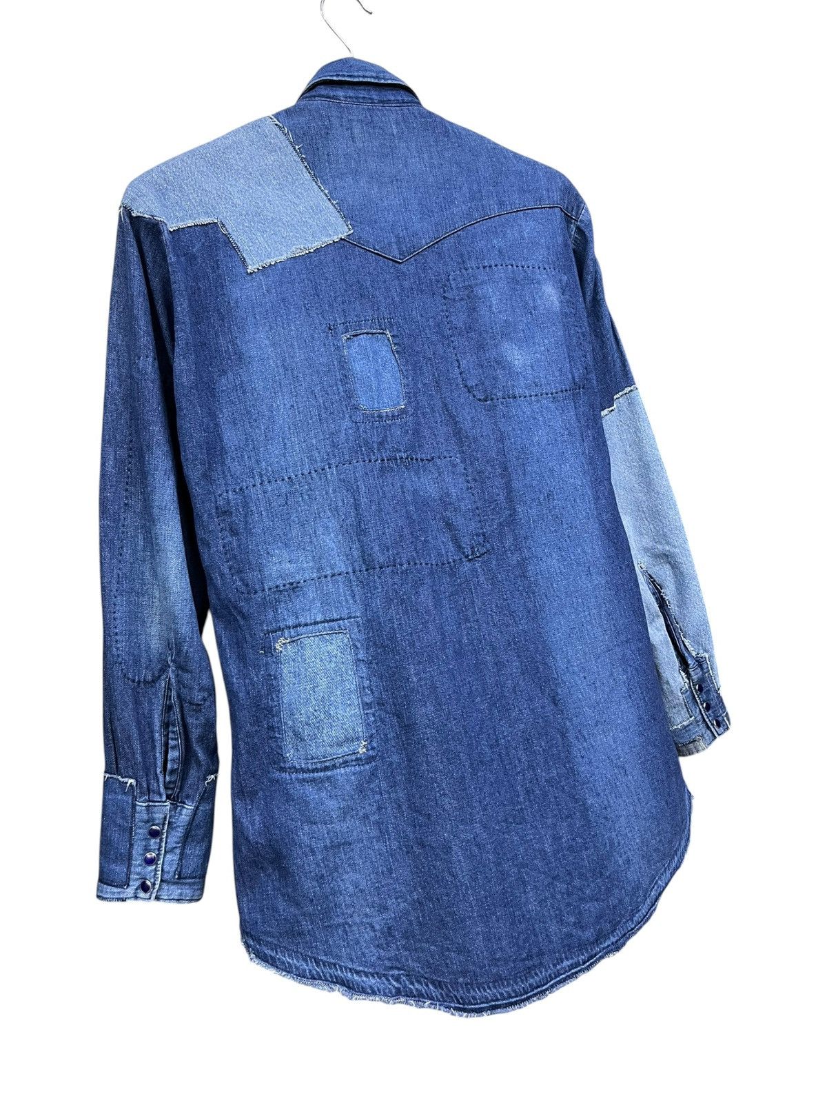 Blue Blue Japan Blue Blue Japan Boro Patchwork Denim Pearl Snap Shirt Size US S / EU 44-46 / 1 - 10 Thumbnail