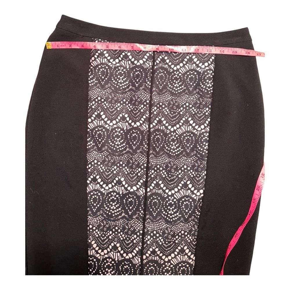 Designer Lace Print Knee Length Pencil Skirt Size 8 Size 30" / US 8 / IT 44 - 3 Thumbnail