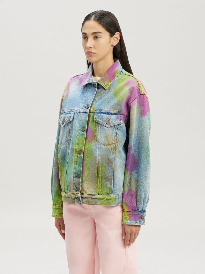 Palm Angels o1y1125 Denim Jacket in Multicolor Size S / US 4 / IT 40 - 3 Thumbnail