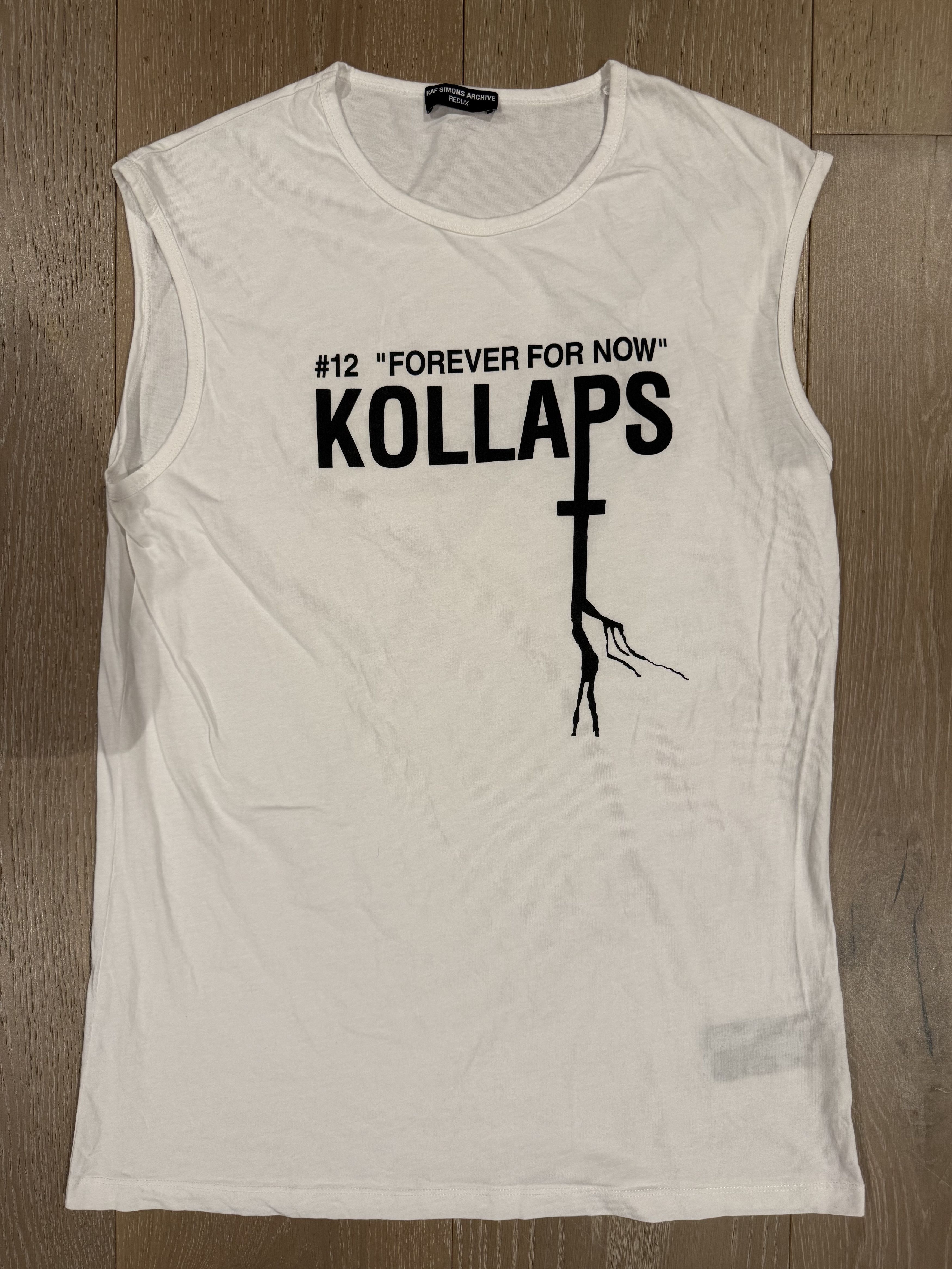 Raf Simons 💚 Raf Simons Redux Kollaps Tank Top White X-Large Size US XL / EU 56 / 4 - 1 Thumbnail