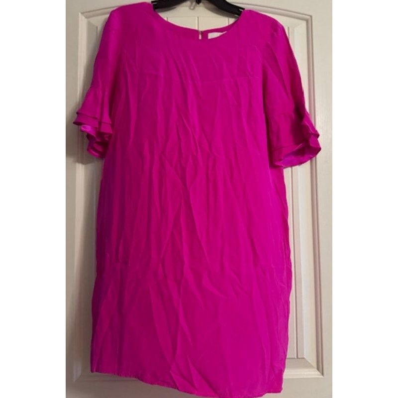 Amanda Uprichard Amanda Uprichard Silk Tiered Ruffle Sleeve Shift Dress M Size M / US 6-8 / IT 42-44 - 2 Thumbnail