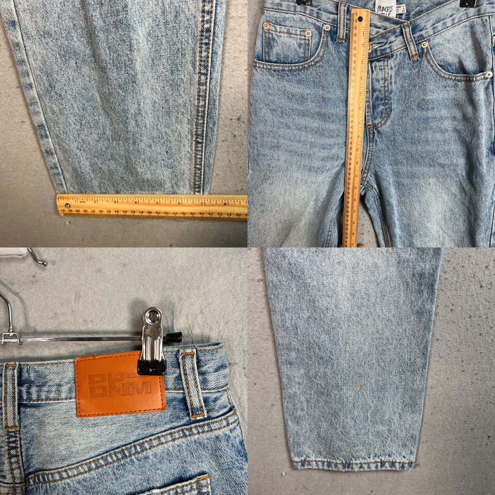 PRINCESS POLLY VINTAGE Princess Polly Light Wash High-Waisted Straight-Leg Jeans Womens Size 0 Size 25" / US 0 / IT 36 - 8 Thumbnail