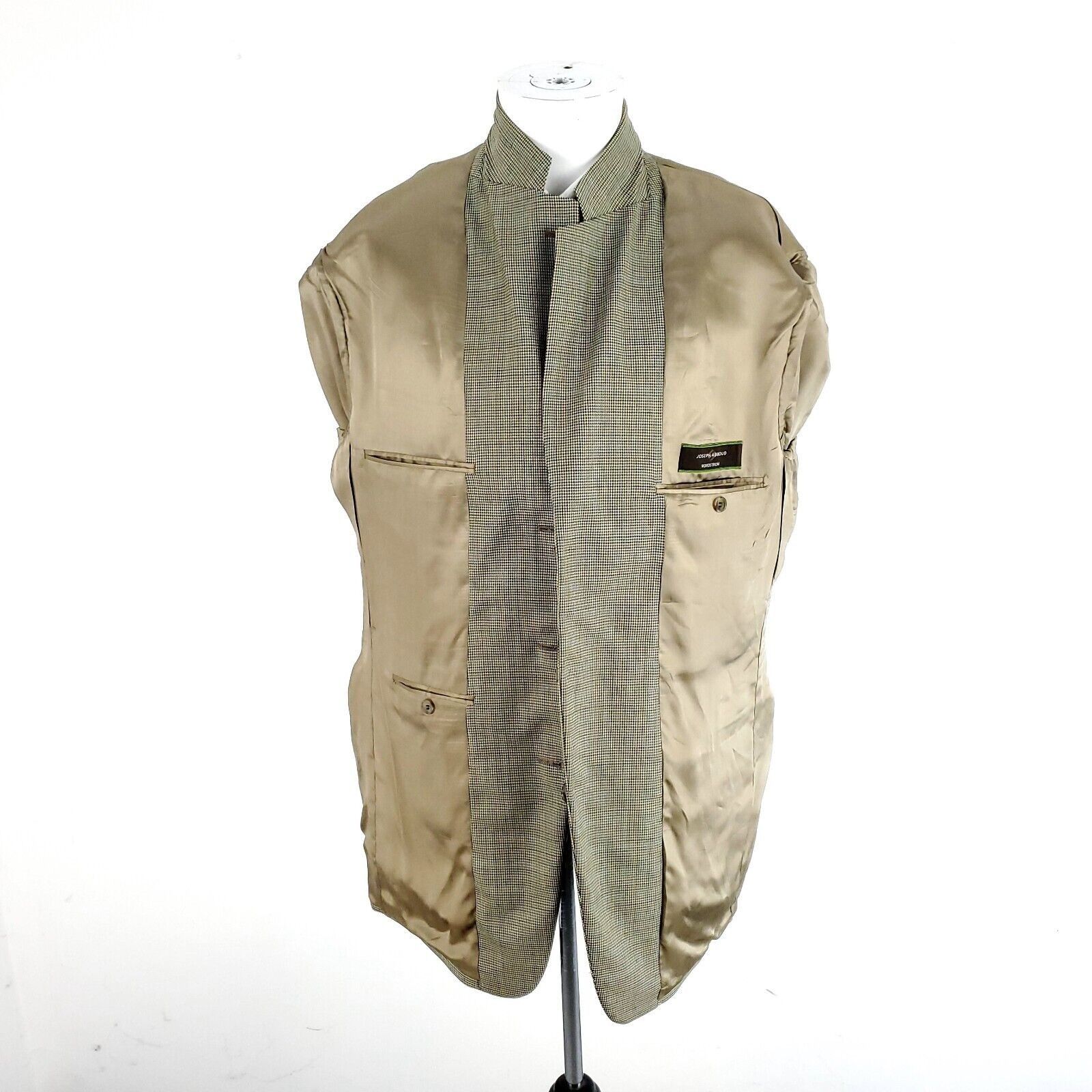 Joseph Abboud Joseph Abboud Nordstrom Wool 3 Button Sport Coat 42L Tan Hou Size 42L - 9 Thumbnail