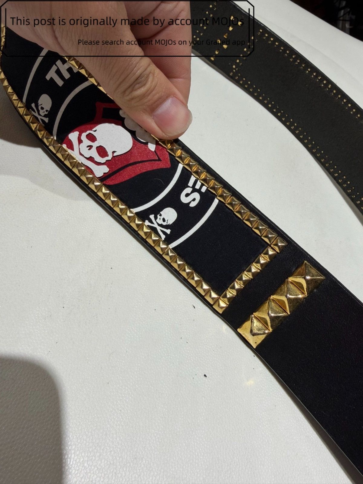 Mastermind Japan × The Rolling Stones Mastermind Japan x Rolling Stone x THEATER8 Rock & Roll Belt Size ONE SIZE - 6 Thumbnail