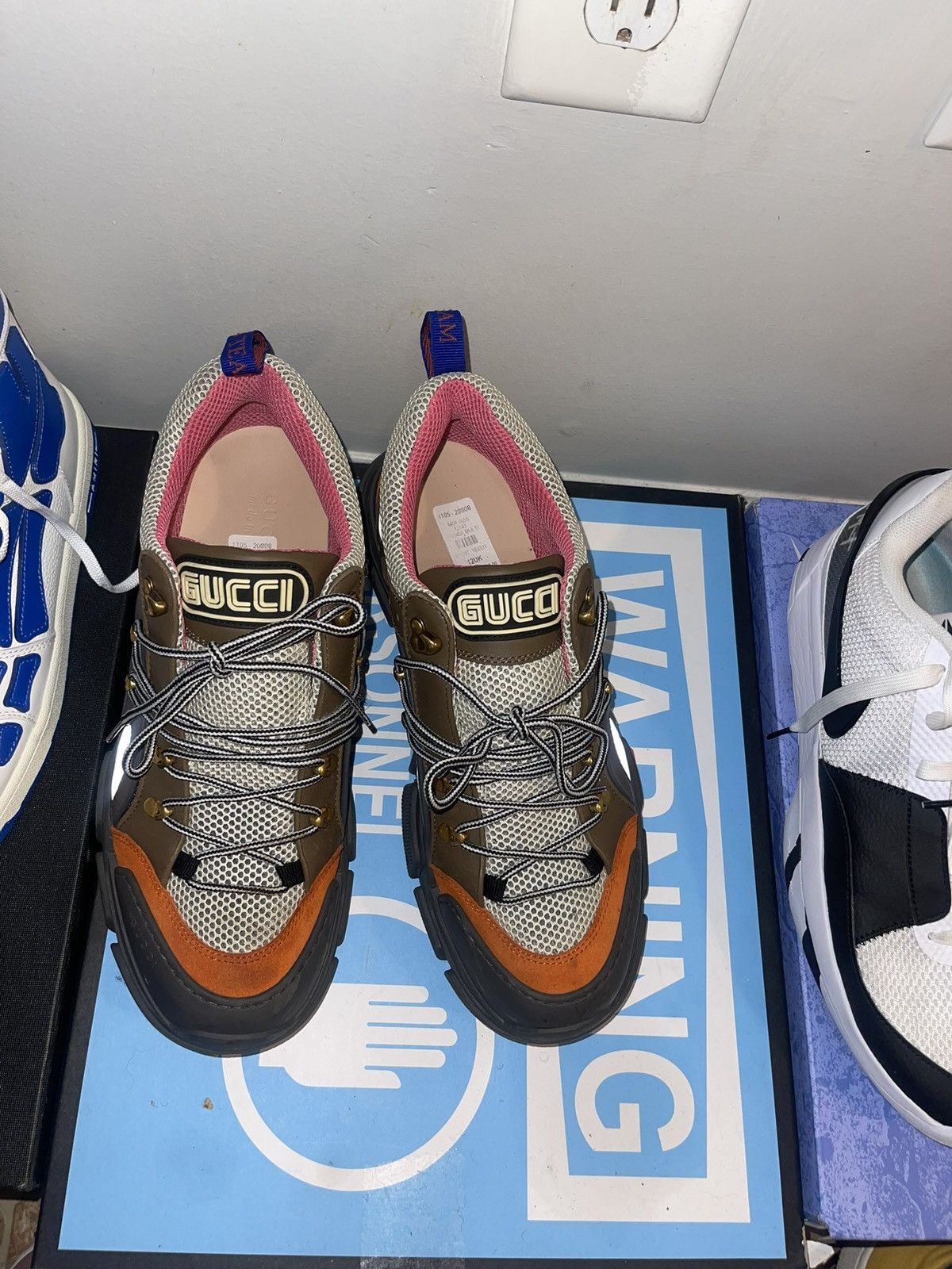 image of Gucci Flashtrek Boots in Grey, Men's (Size 13)