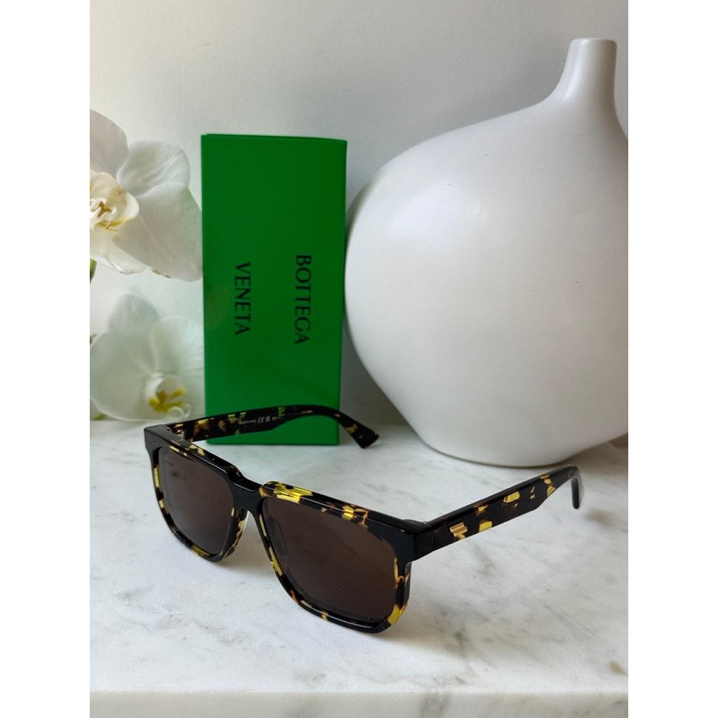 Bottega Veneta NEW Bottega Veneta BV1033S Unisex Havana Brown Sunglasses Size ONE SIZE - 2 Thumbnail