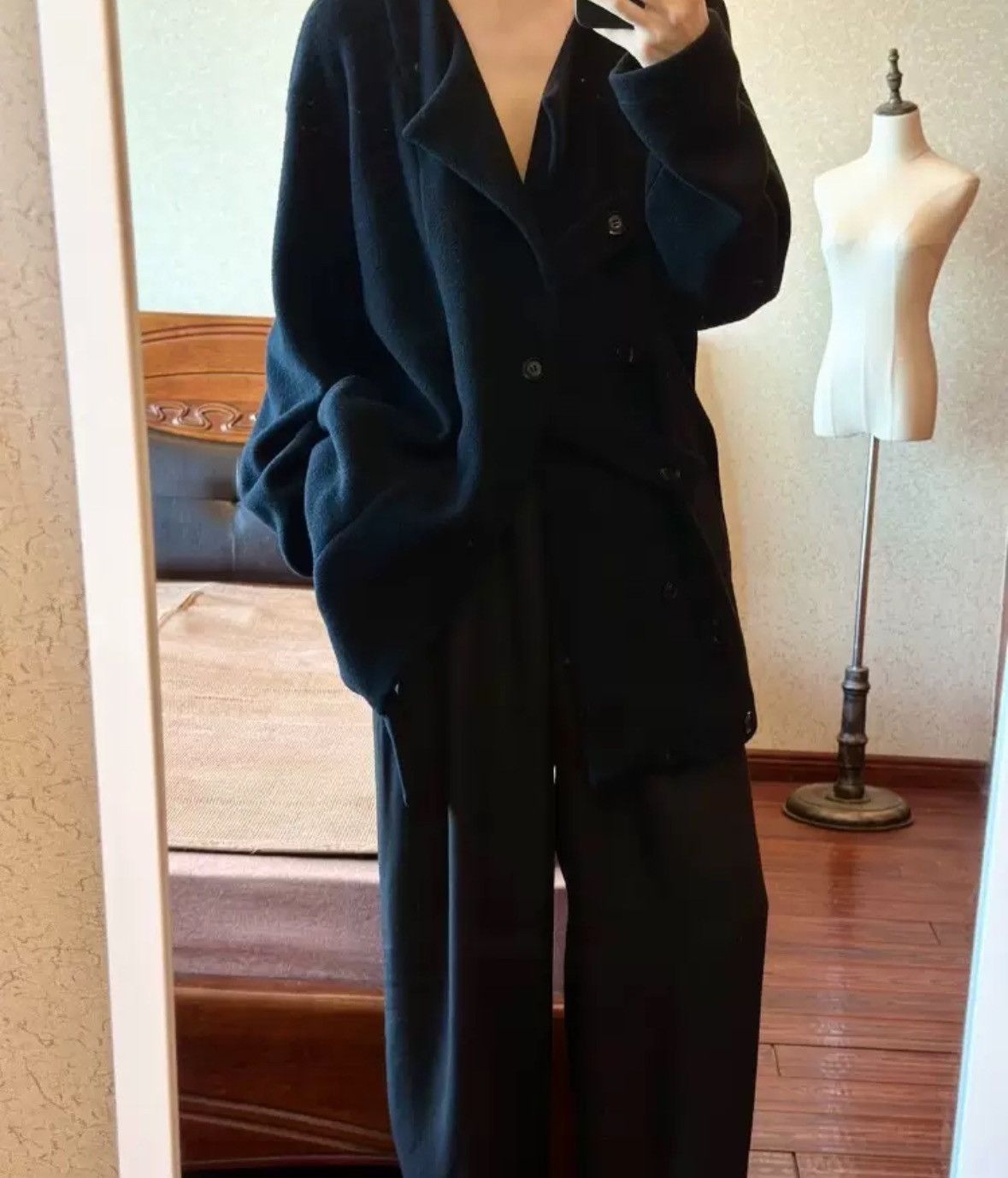 Yohji Yamamoto Yohji Yamamoto pour homme 19AW button woolen coat Size US L / EU 52-54 / 3 - 8 Thumbnail