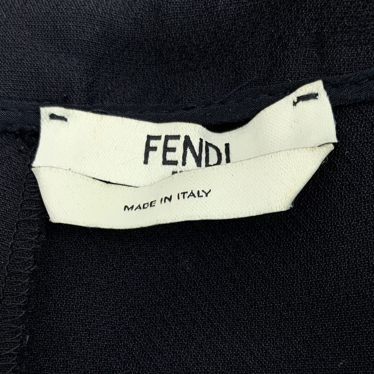 Fendi endi Black Pocket Leather Patchwork Wool Sleeveless Dress Size XS / US 0-2 / IT 36-38 - 7 Thumbnail