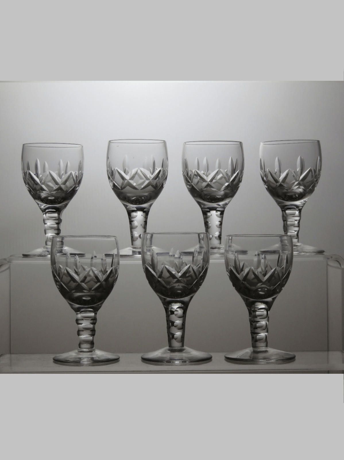 Starter Stuart Crystal Carlingford Cut Set Of 7 Liqueur Glasses 3" Size ONE SIZE - 1 Thumbnail