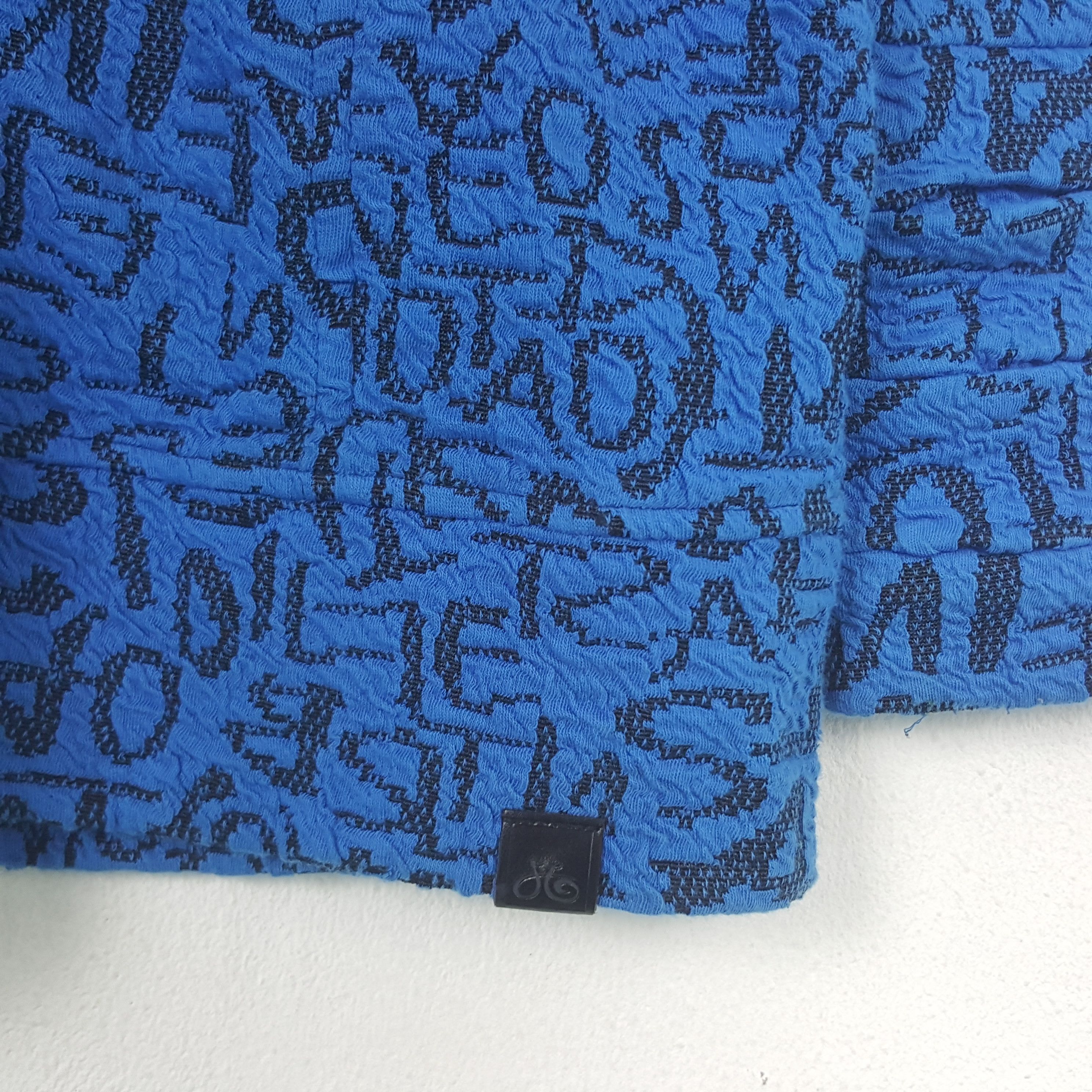 Designer Tonia Debellis Full Monogram Black Blue Zipper Jacket Size US XS / EU 42 / 0 - 2 Thumbnail
