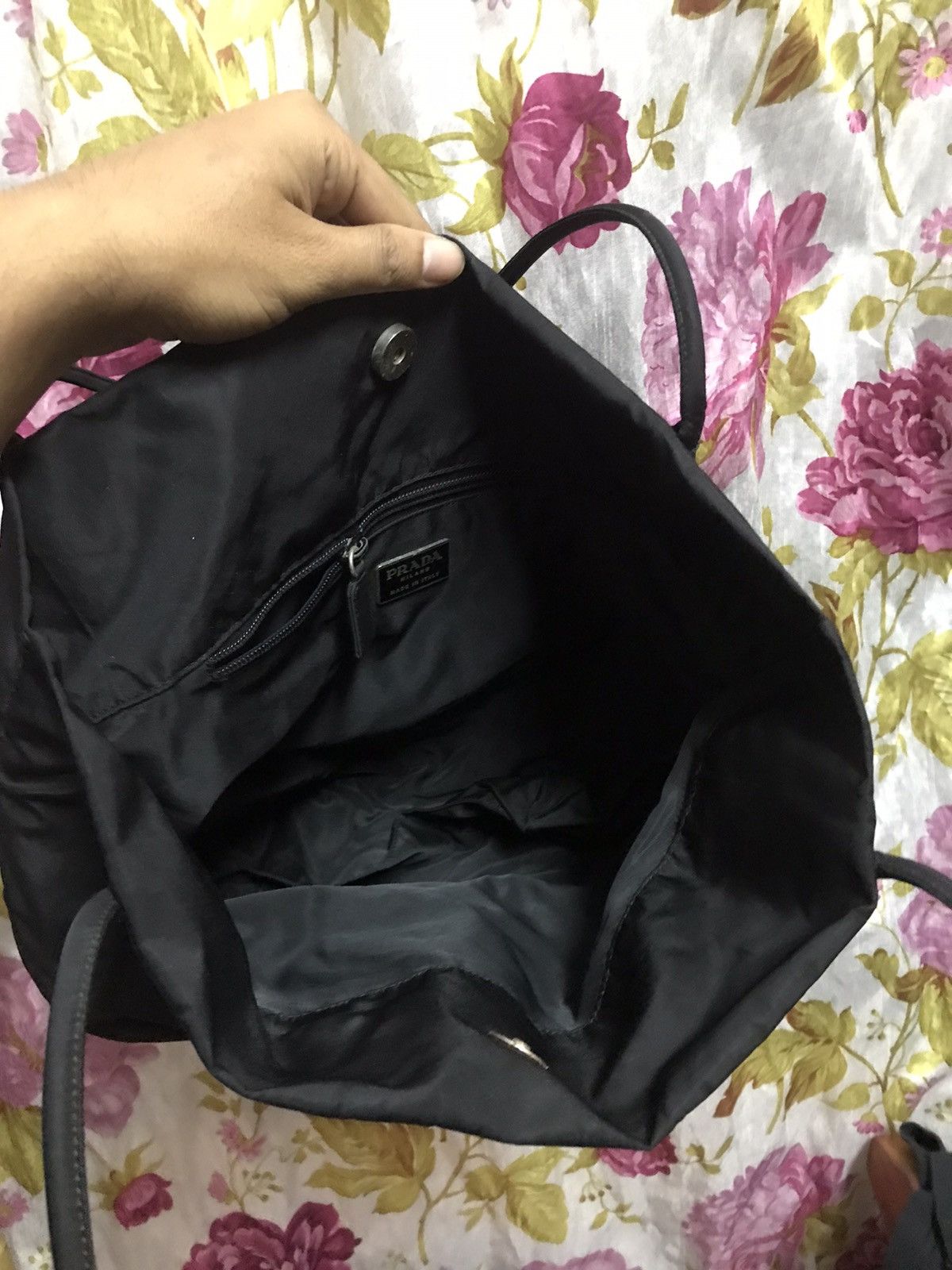 Prada × Vintage Authentic Prada Black Tote Bag Size ONE SIZE - 3 Thumbnail