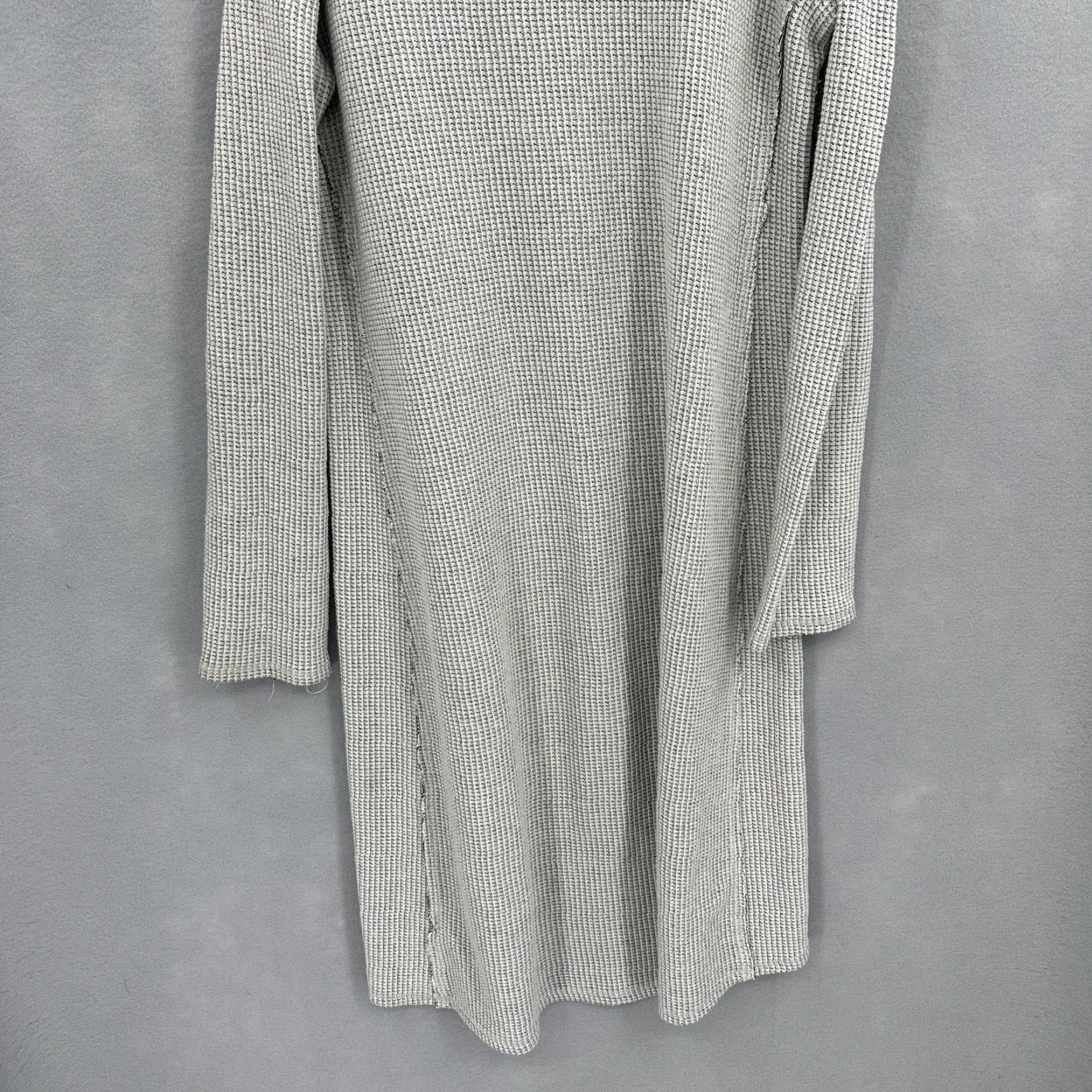 Anthropologie Anthropologie Sol Angeles Waffle Knit Dress Womens M Cold Shoulder Round Neck Midi A-Line Cotton Blend Knit Gray Sugar Bohemian Classic 90s? Size M / US 6-8 / IT 42-44 - 6 Thumbnail