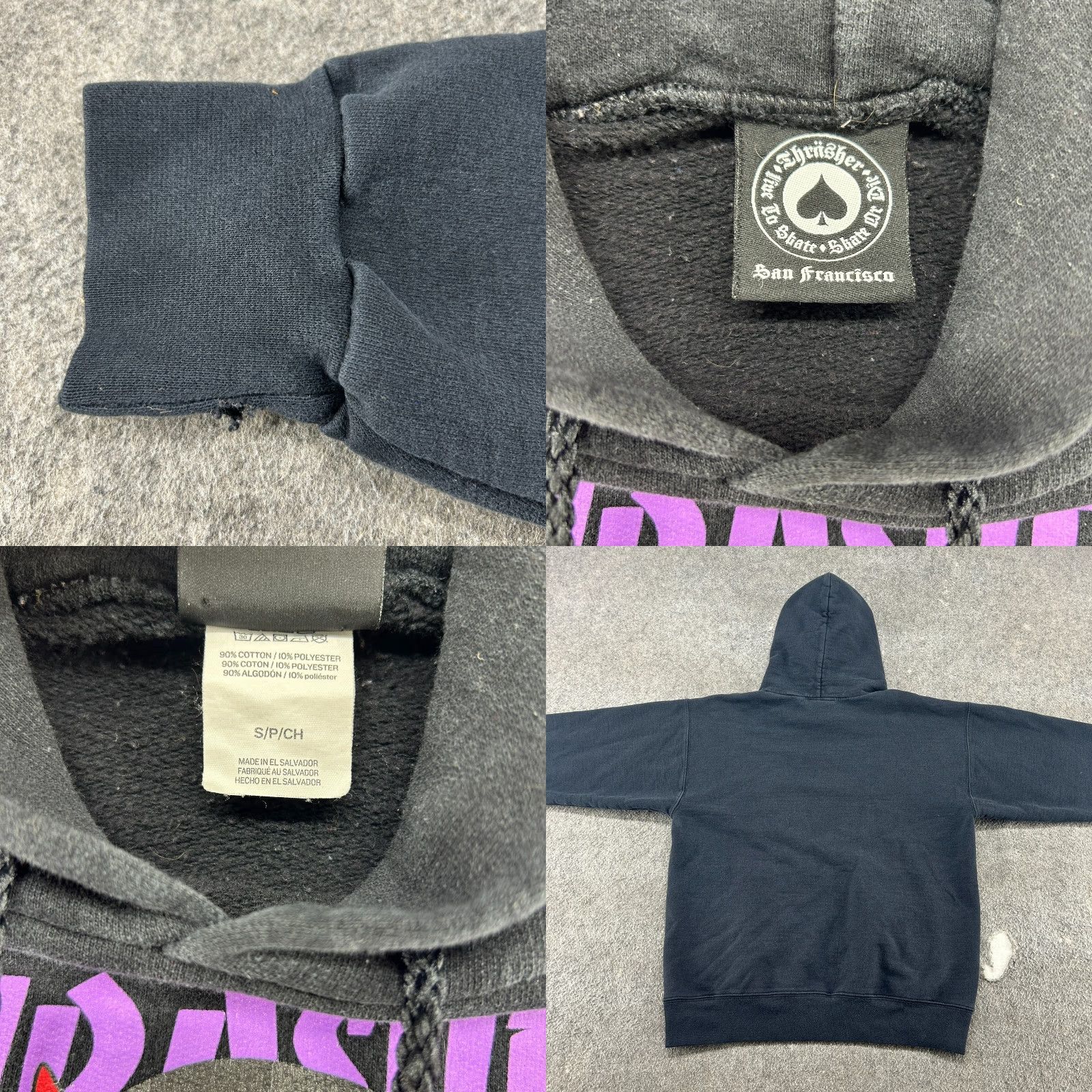 Thrasher VINTAGE Thrasher Hoodie Mens S Black Pullover Crew Neck Logo Skateboarding 90s? Size US S / EU 44-46 / 1 - 8 Thumbnail