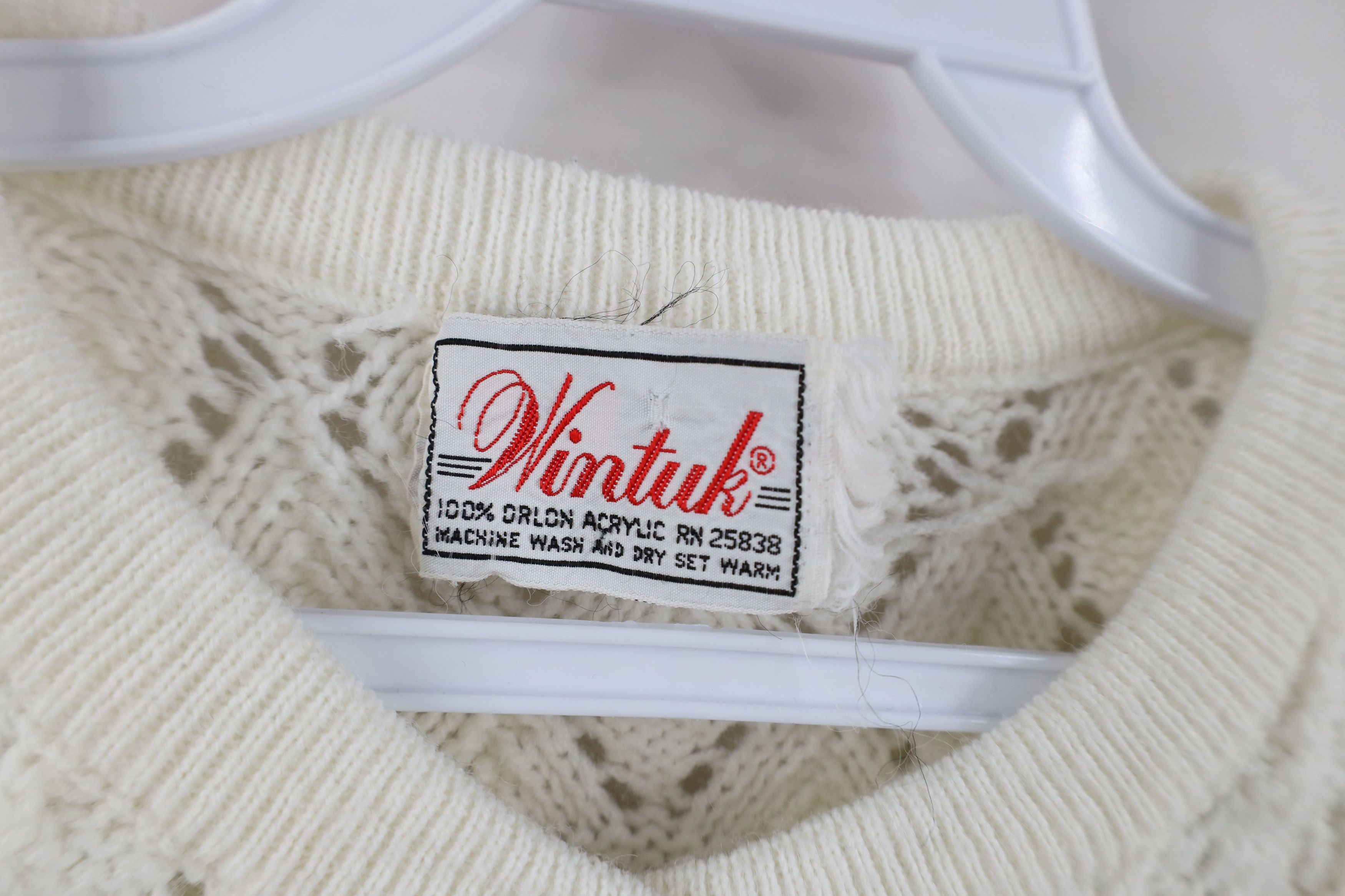 Vintage Vintage 60s 70s Streetwear Crochet Knit Cardigan Sweater Size S / US 4 / IT 40 - 10 Thumbnail