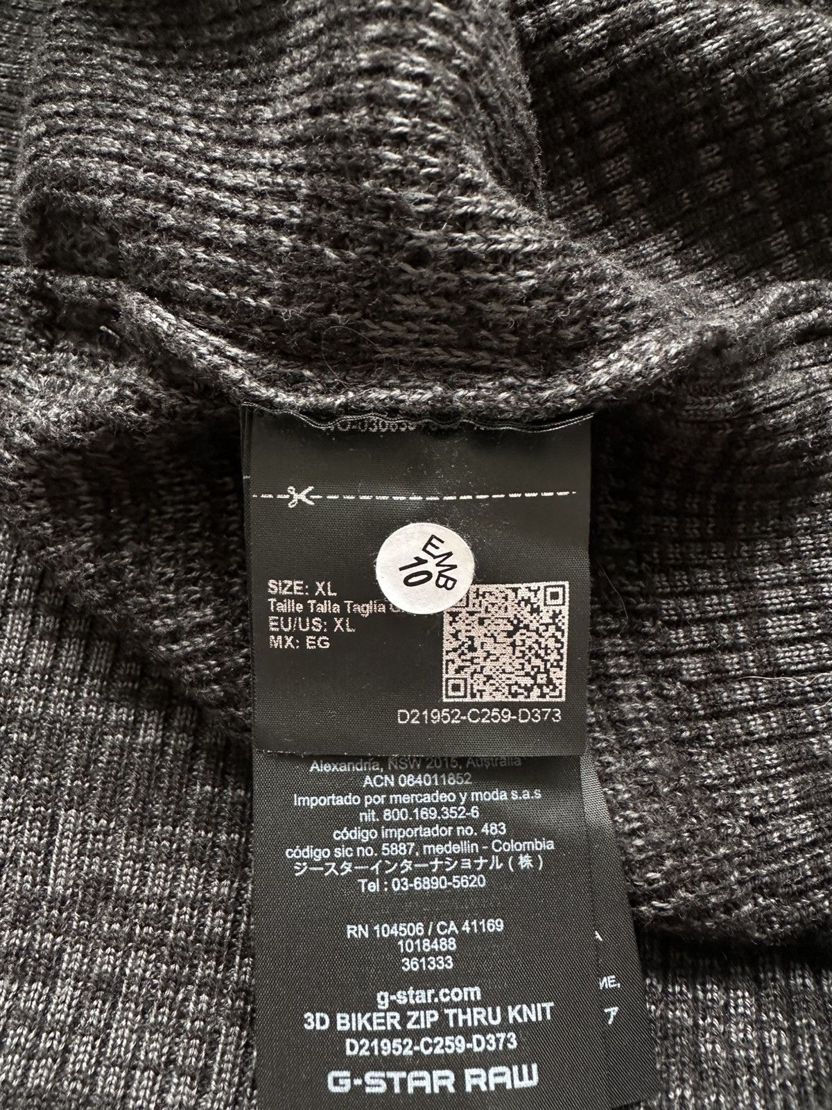 G-Star G star Raw 3D Biker Zip Knit Sweater Avant Garde Size US XL / EU 56 / 4 - 9 Thumbnail