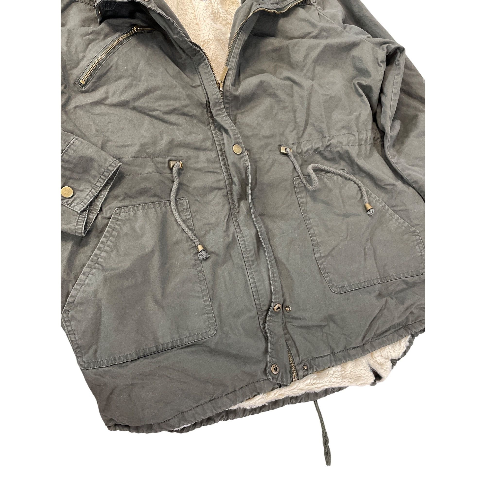 Other Yoki Mens Olive Green Sherpa-Lined Parka winter coat jacket Size US XXL / EU 58 / 5 - 2 Thumbnail