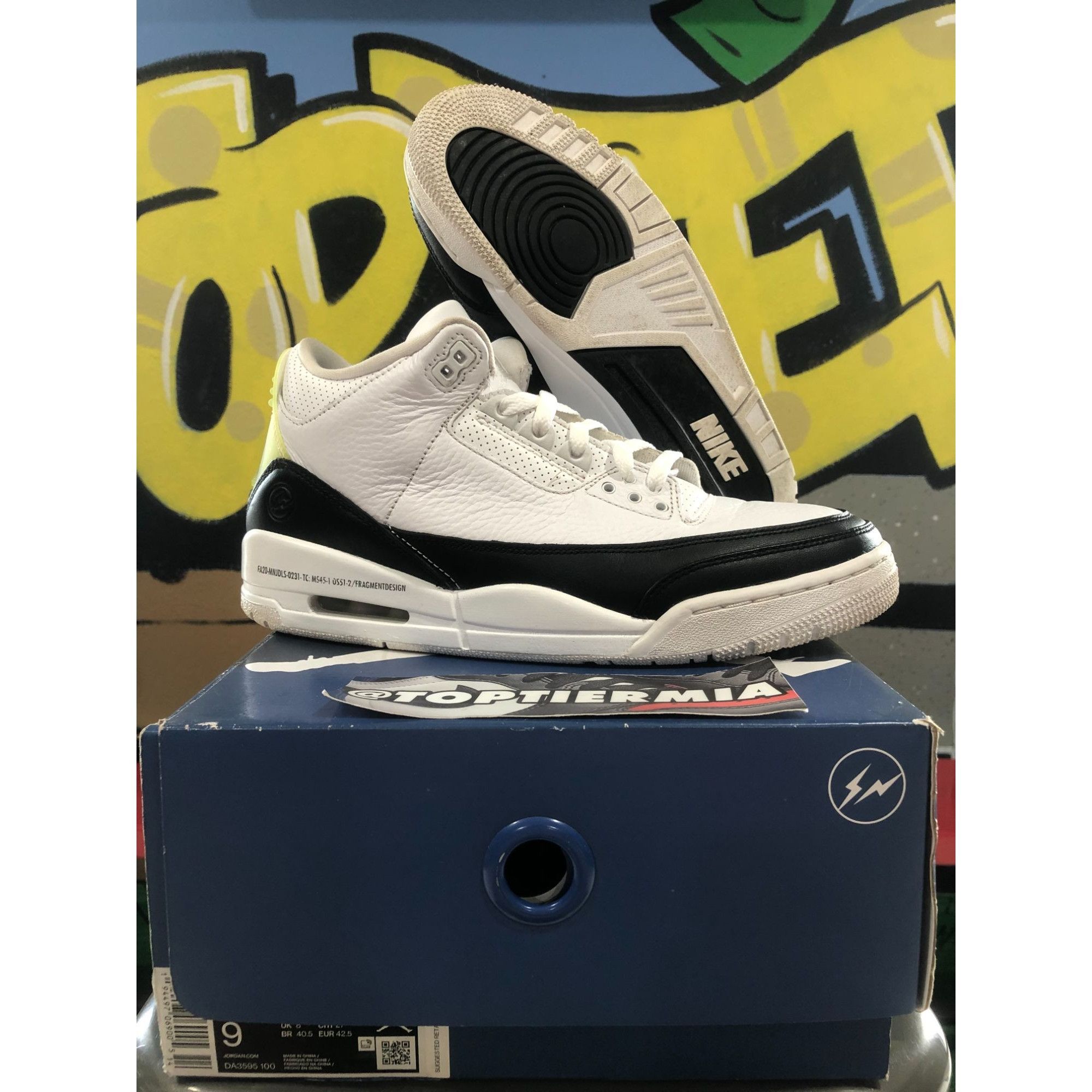 image of Air Jordan 3 Fragment 2020 Size 9 Shoes in White, Men's