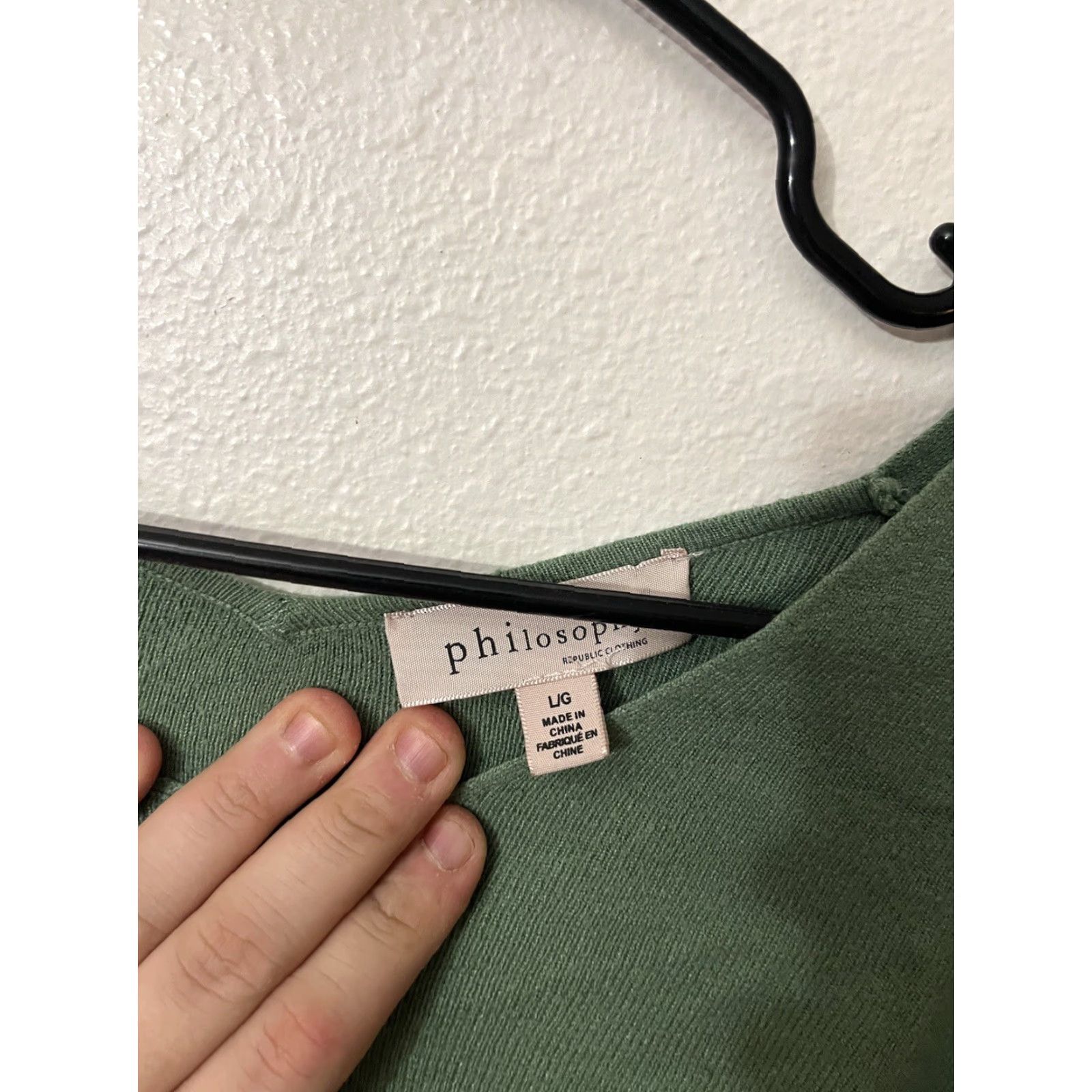 Vintage Philosophy Women's Green Long Sleeve V-Neck Pullover Sweater Size L Size L / US 10 / IT 46 - 2 Thumbnail