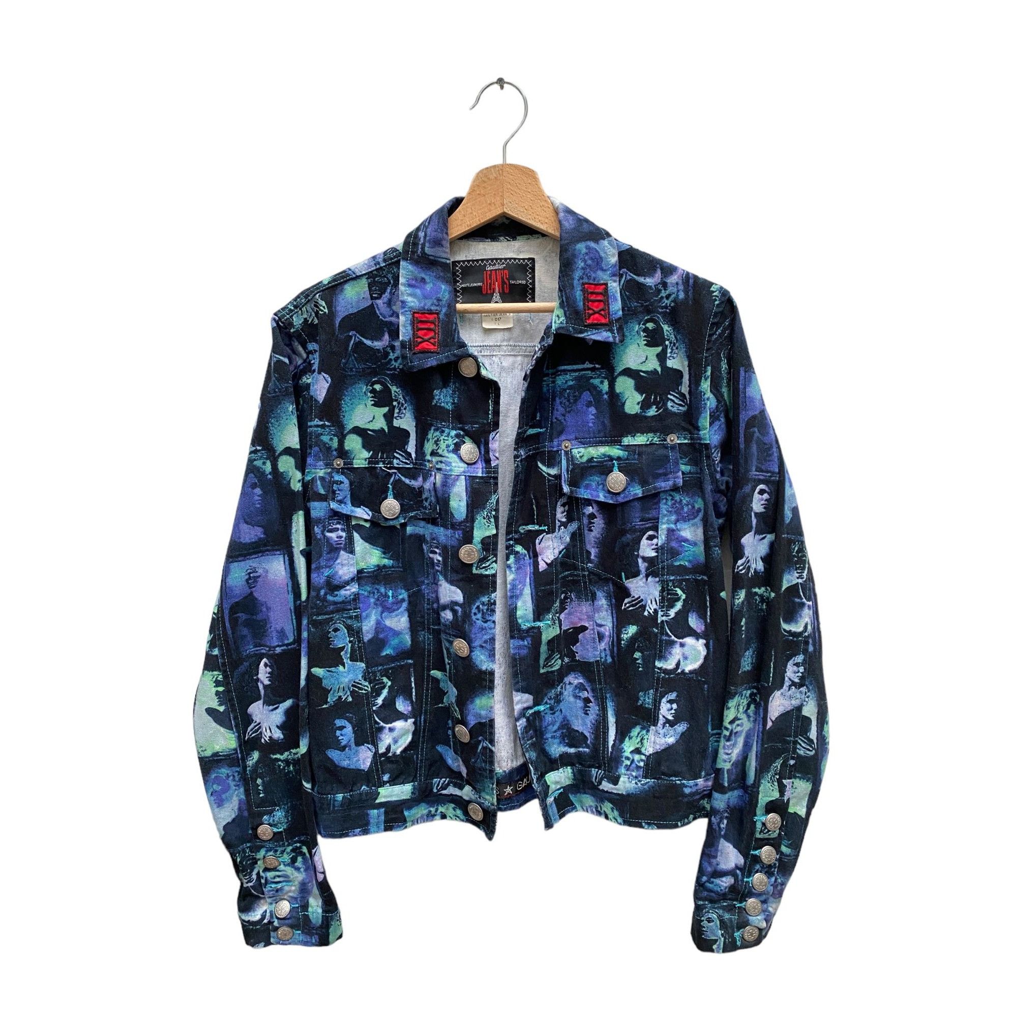image of Jean Paul Gaultier Roman Empire Negative Pictures Print Jack in Blue, Men's (Size Large)