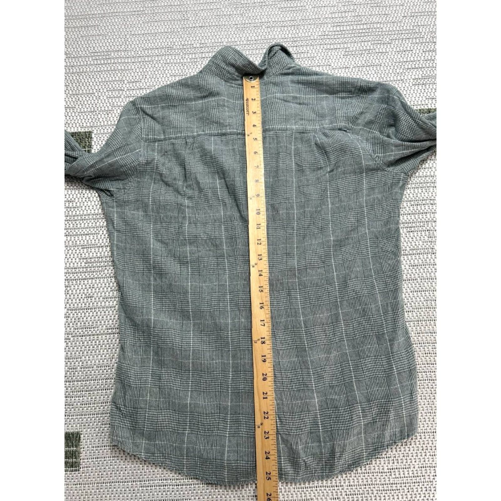 Frank & Eileen Frank & Eileen Shirt Womens Medium Gray Cotton Blouse Size M / US 6-8 / IT 42-44 - 7 Thumbnail