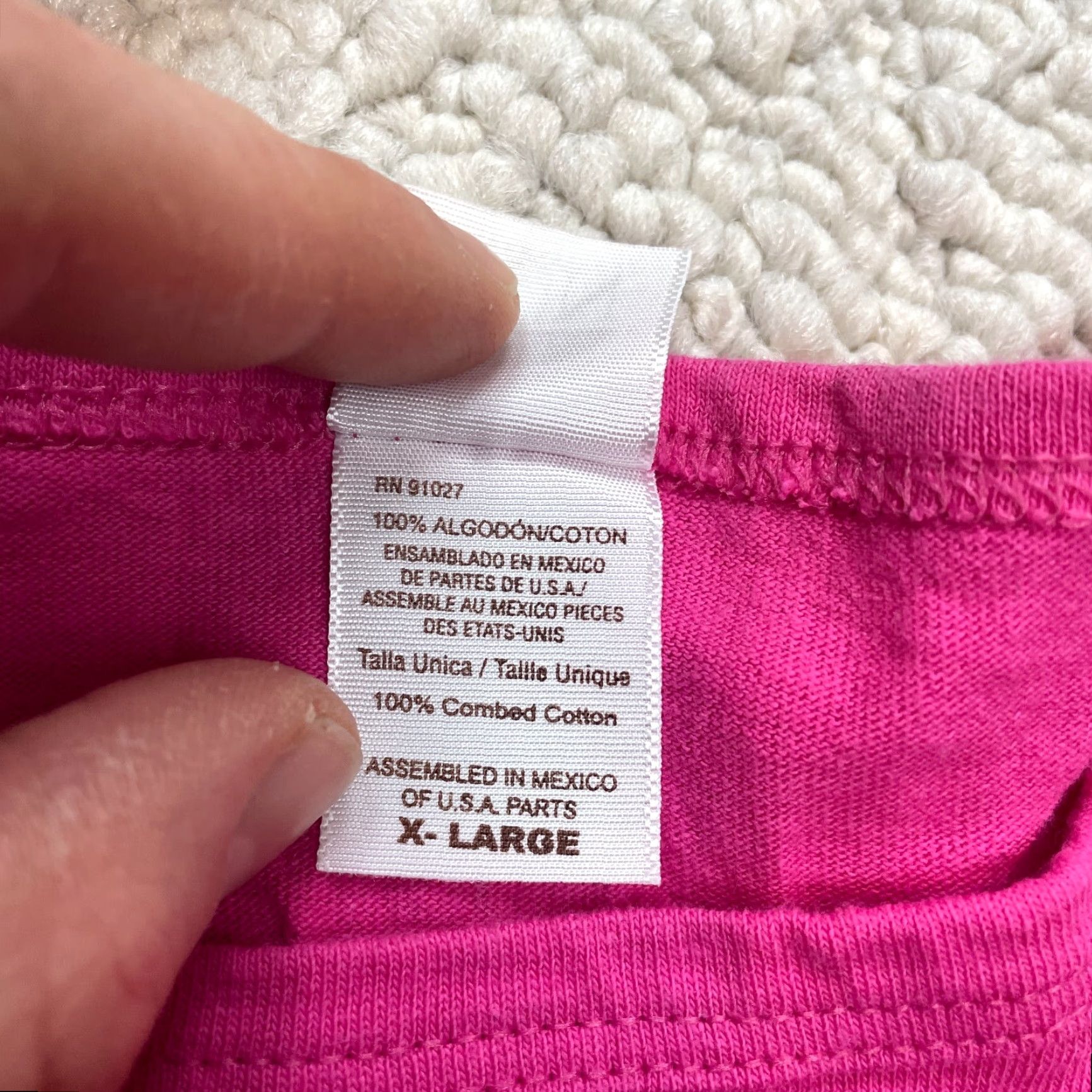 Vintage Sun International Shirt Adult XL Pink Cotton Short Sleeve Crew Neck T-Shirt Women Casual Size XL / US 12-14 / IT 48-50 - 4 Thumbnail
