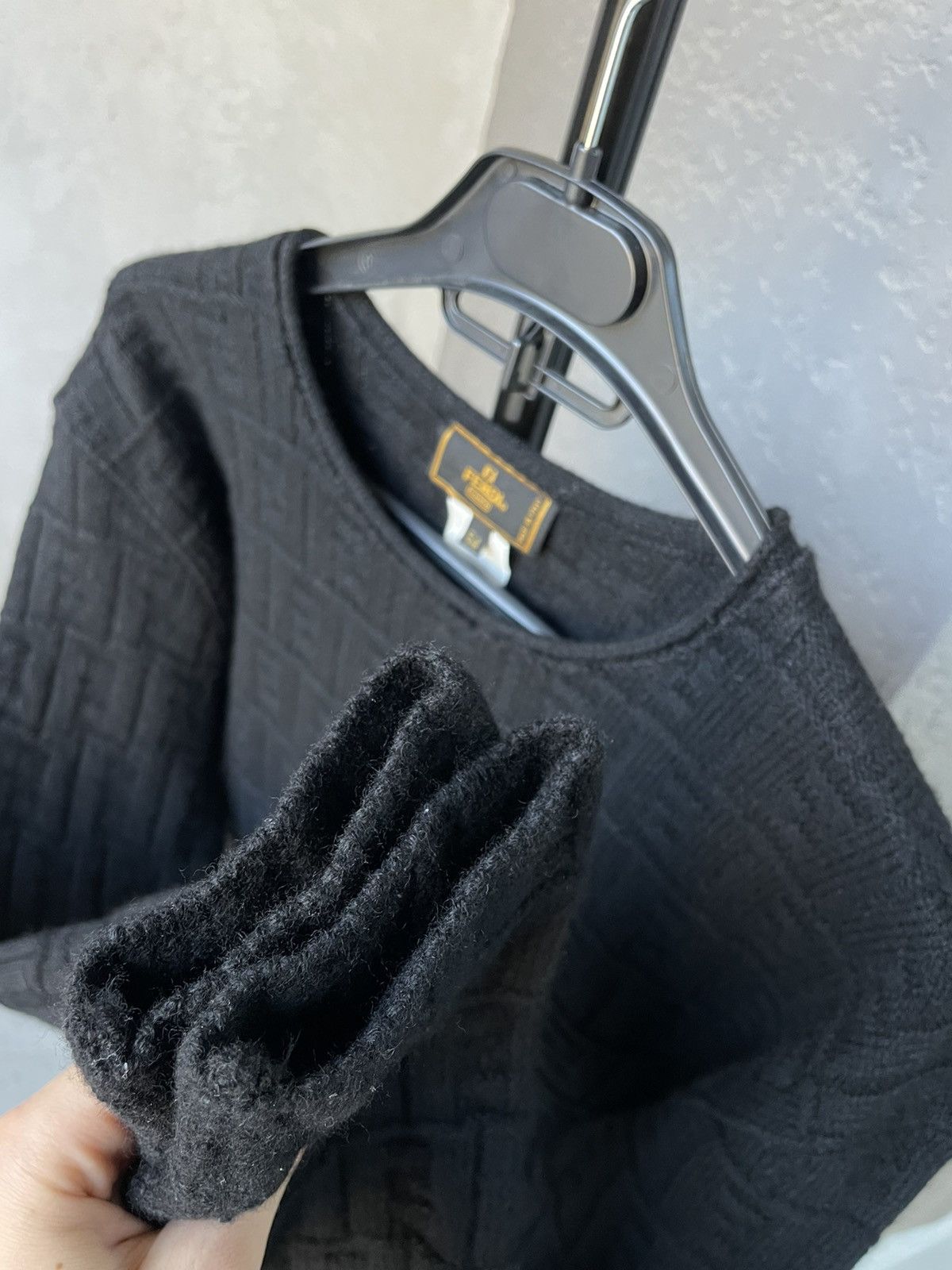 Fendi × Vintage VINTAGE FENDI MONOGRAM 100% WOOL SWEATER Size US L / EU 52-54 / 3 - 14 Thumbnail