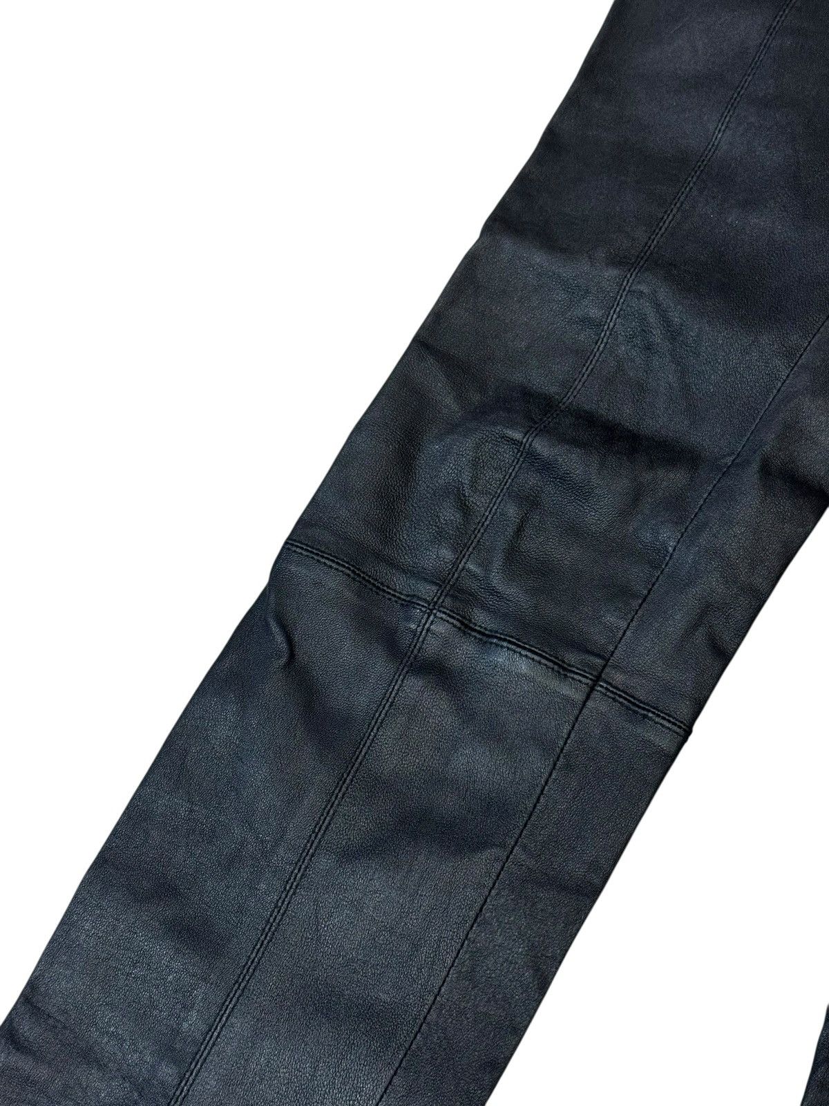 Helmut Lang Helmut Lang Skinny Biker Leather Jeans Trousers 4 W32 L27 Size 32" / US 10 / IT 46 - 11 Thumbnail