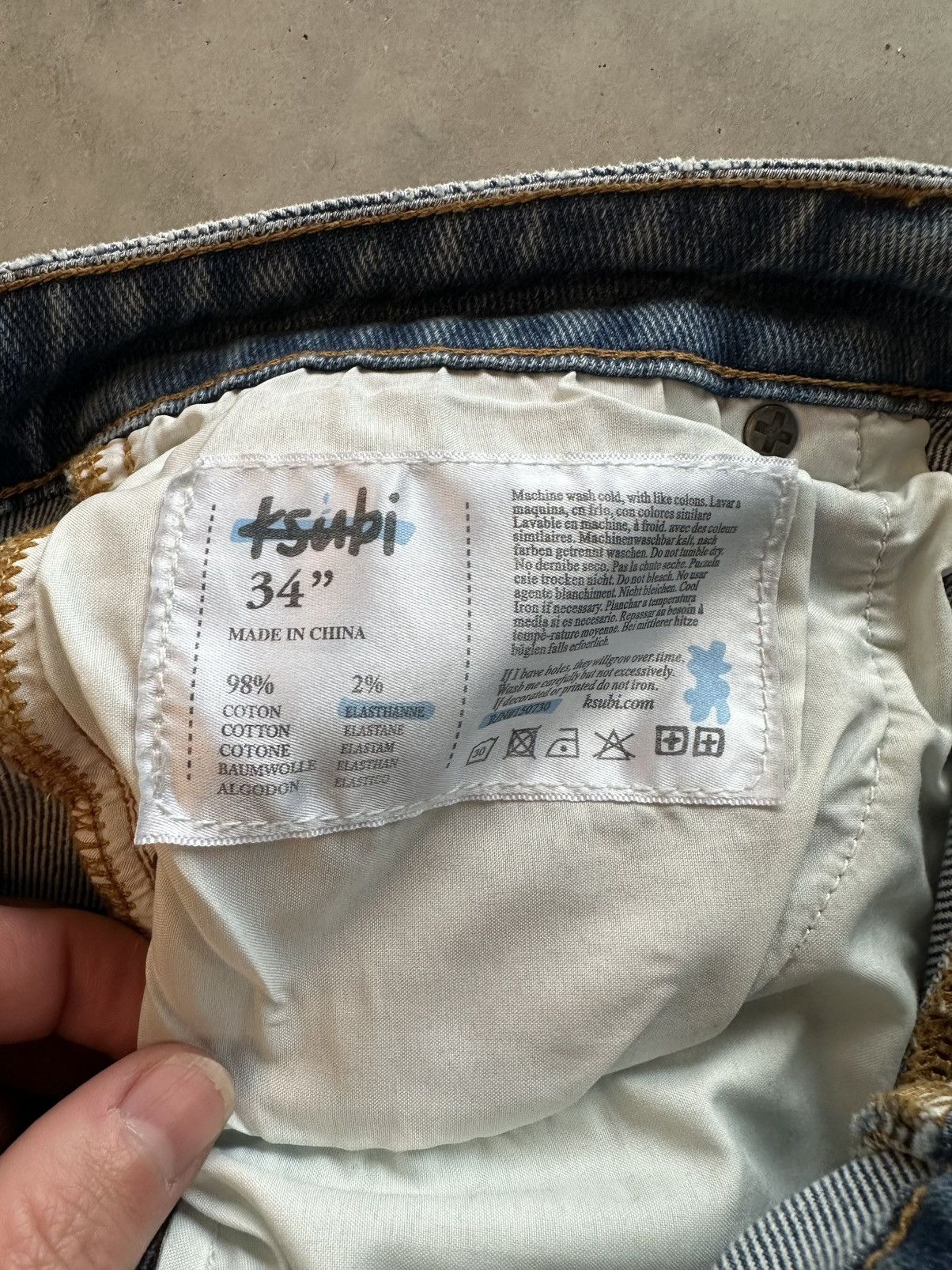Ksubi Ksubi van winkle enjoy trashed denim light blue Size US 34 / EU 50 - 5 Thumbnail