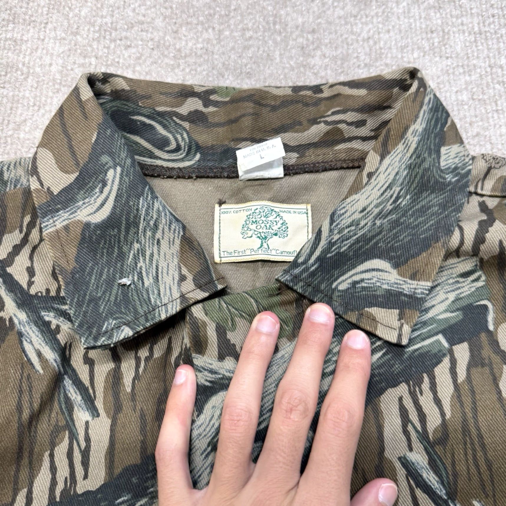 Vintage VINTAGE Mossy Oak Jacket Hunting USA 80s Large Chore Tree Stand 3 Pocket Mens Size US L / EU 52-54 / 3 - 4 Thumbnail