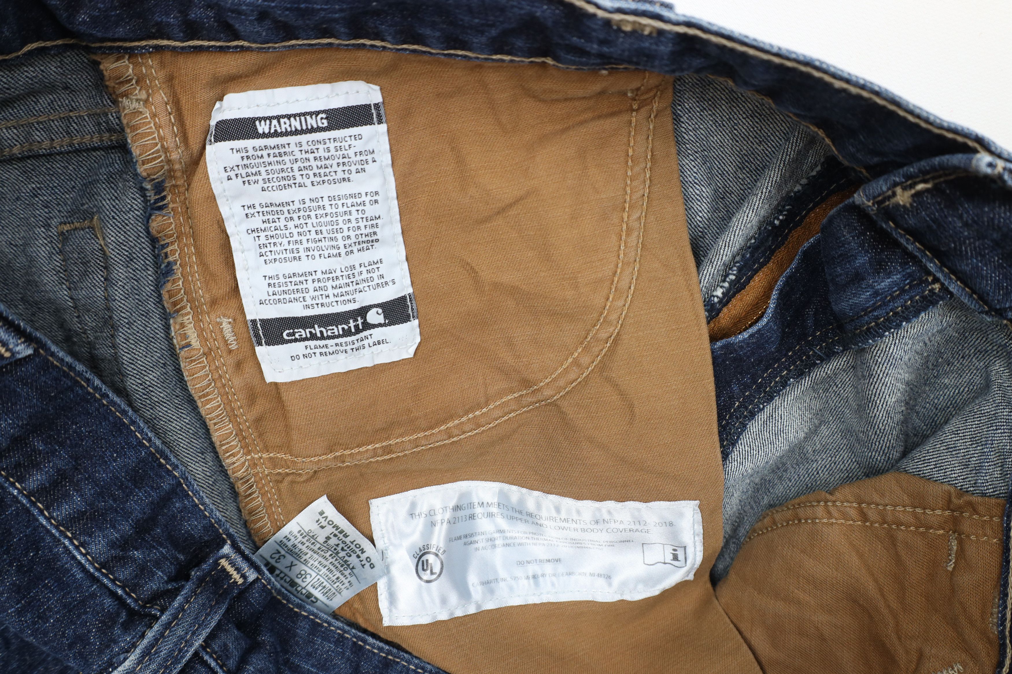 Carhartt × Vintage Vintage Y2K Carhartt FR Flame Resistant Wide Leg Denim Jeans Size US 38 / EU 54 - 8 Thumbnail