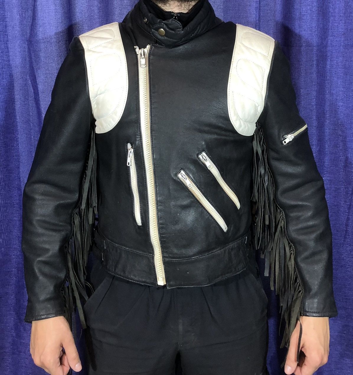 Echtes Leder Leather Jacket biker Racing