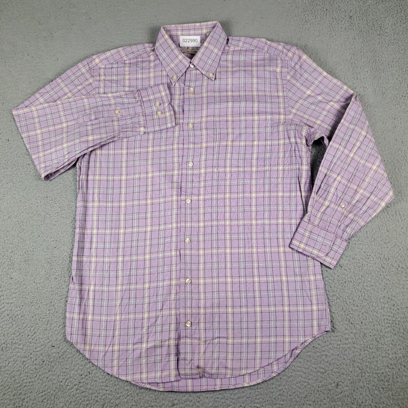 Peter Millar Peter Millar Button-Up Shirt Mens Medium Purple Plaid Long Sleeve Casual Size US M / EU 48-50 / 2 - 2 Thumbnail