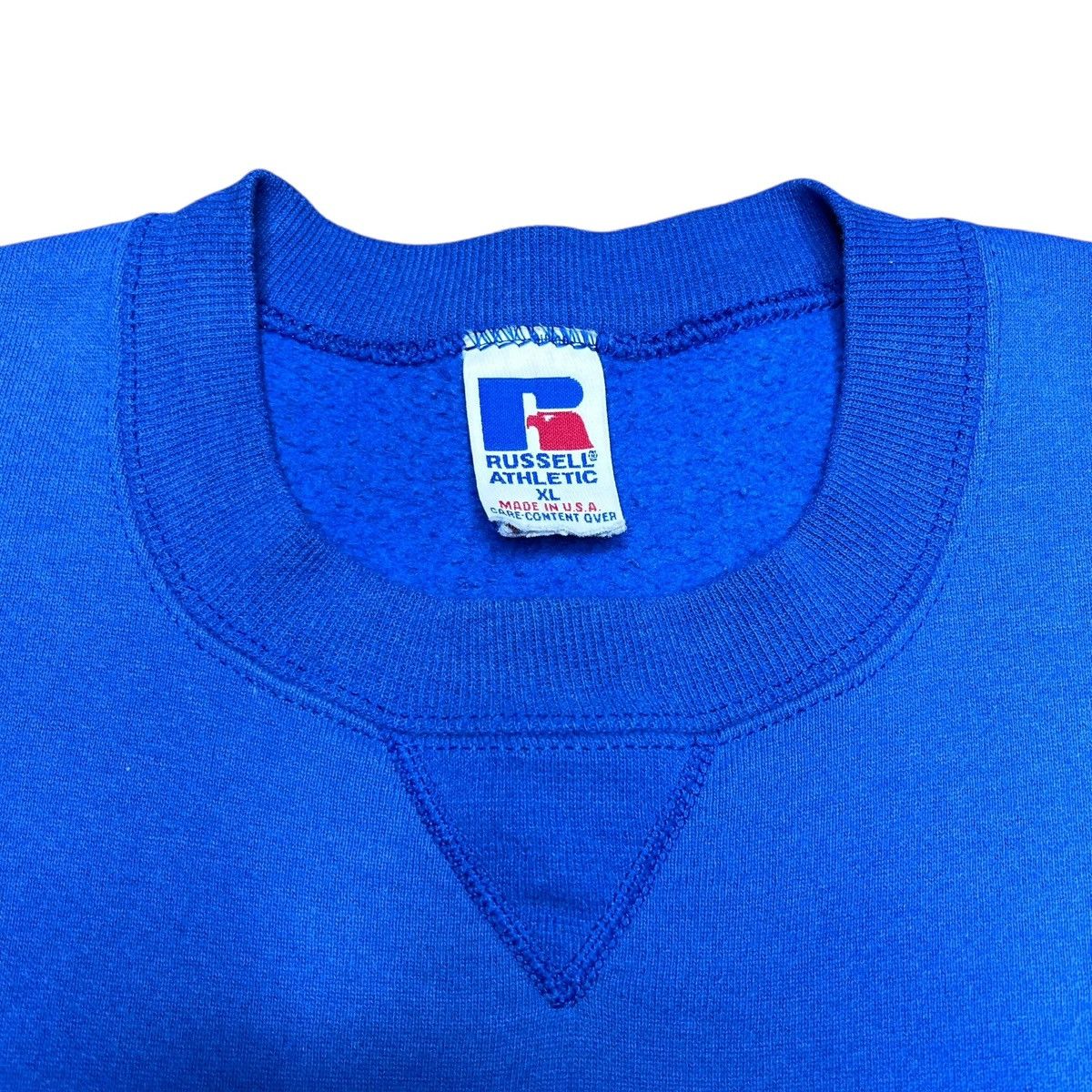 Russell Athletic Vintage 90s Russell Athletic Blue USA Made Blank Sweatshirt Size US XL / EU 56 / 4 - 2 Thumbnail