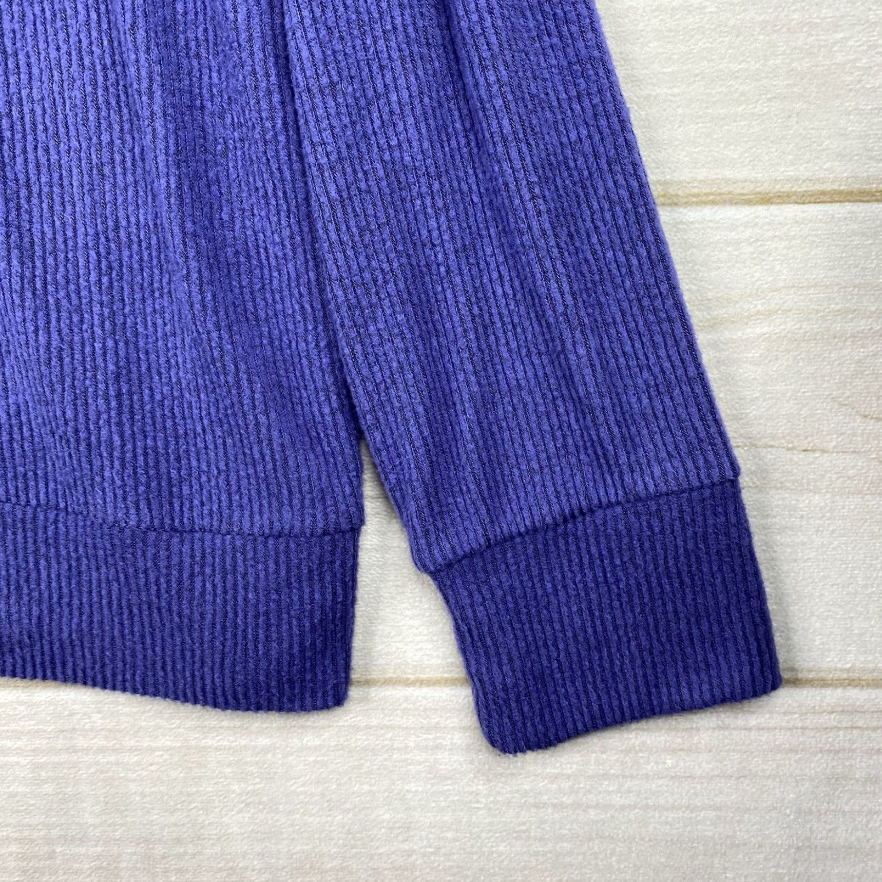 Market Market & Spruce Hoodie Women XXL Purple Knit Stretch Hooded Long Sleeve Ribbed Sweater Size XXL / US 16-18 / IT 52-54 - 4 Thumbnail