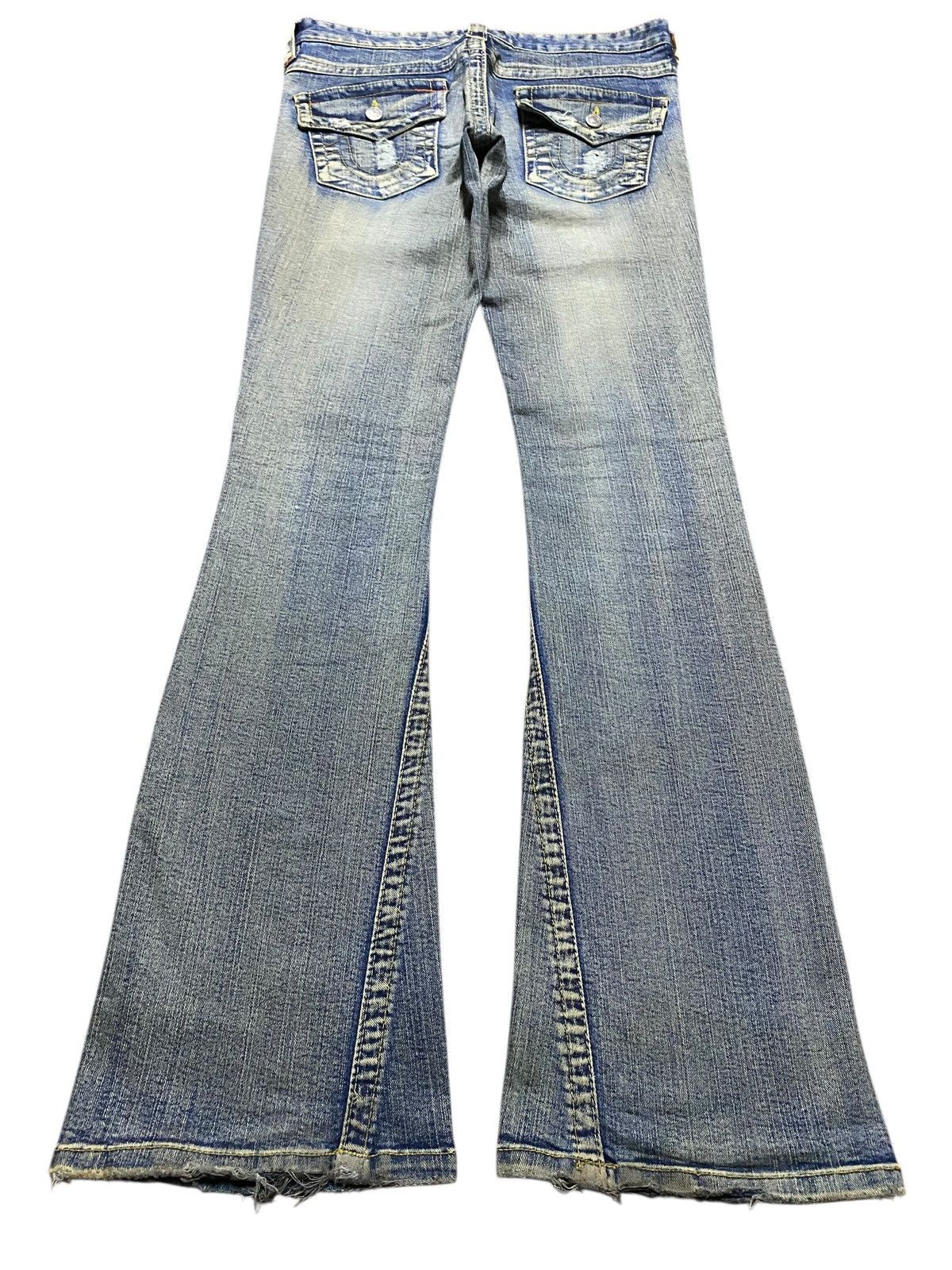 True Religion Vintage Japanese Brand Rusty Mud Wash Distressed Flare Jeans Size US 30 / EU 46 - 2 Thumbnail