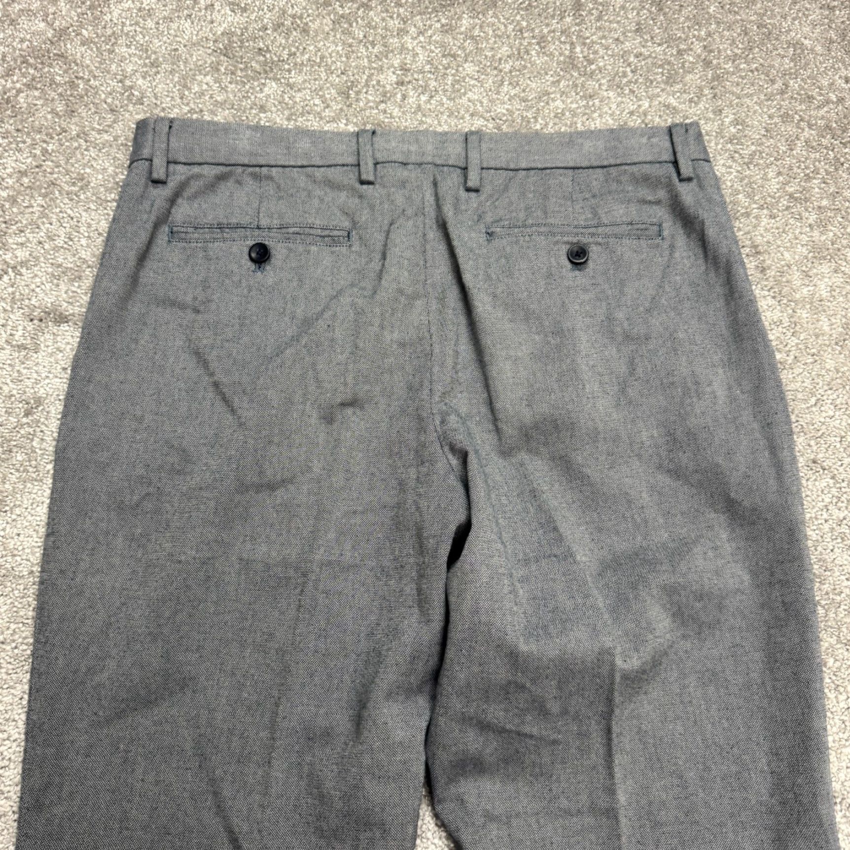 Banana Republic Banana Republic Kentfield Cotton Dress Pants Mens 33x30 Gray Straight Leg Career Size US 33 - 6 Thumbnail