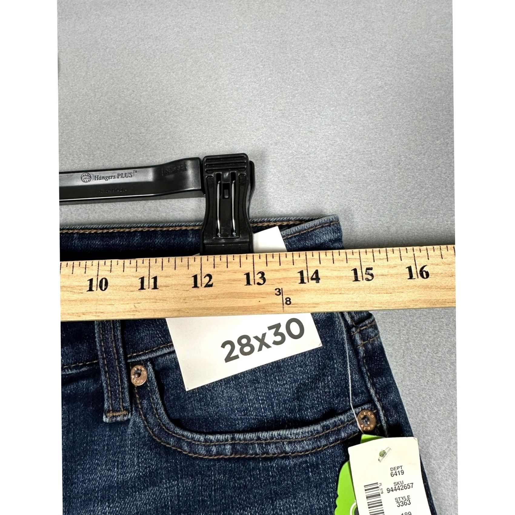 Aeropostale Aero2 Premium Air Denim Aeropostale Athletic Straight Jeans 28x30 Dark Wash Blue Mens Regular Stretch Pockets Stonewashed? Size US 28 / EU 44 - 5 Thumbnail