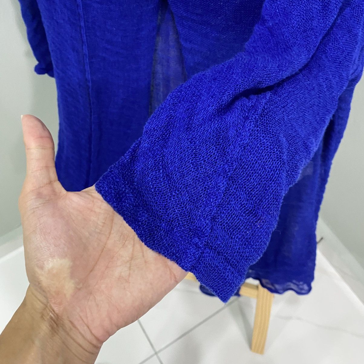 Yohji Yamamoto Y’s Yohji Yamamoto Royal Blue Longline Hooded Cardigan Size M / US 6-8 / IT 42-44 - 9 Thumbnail