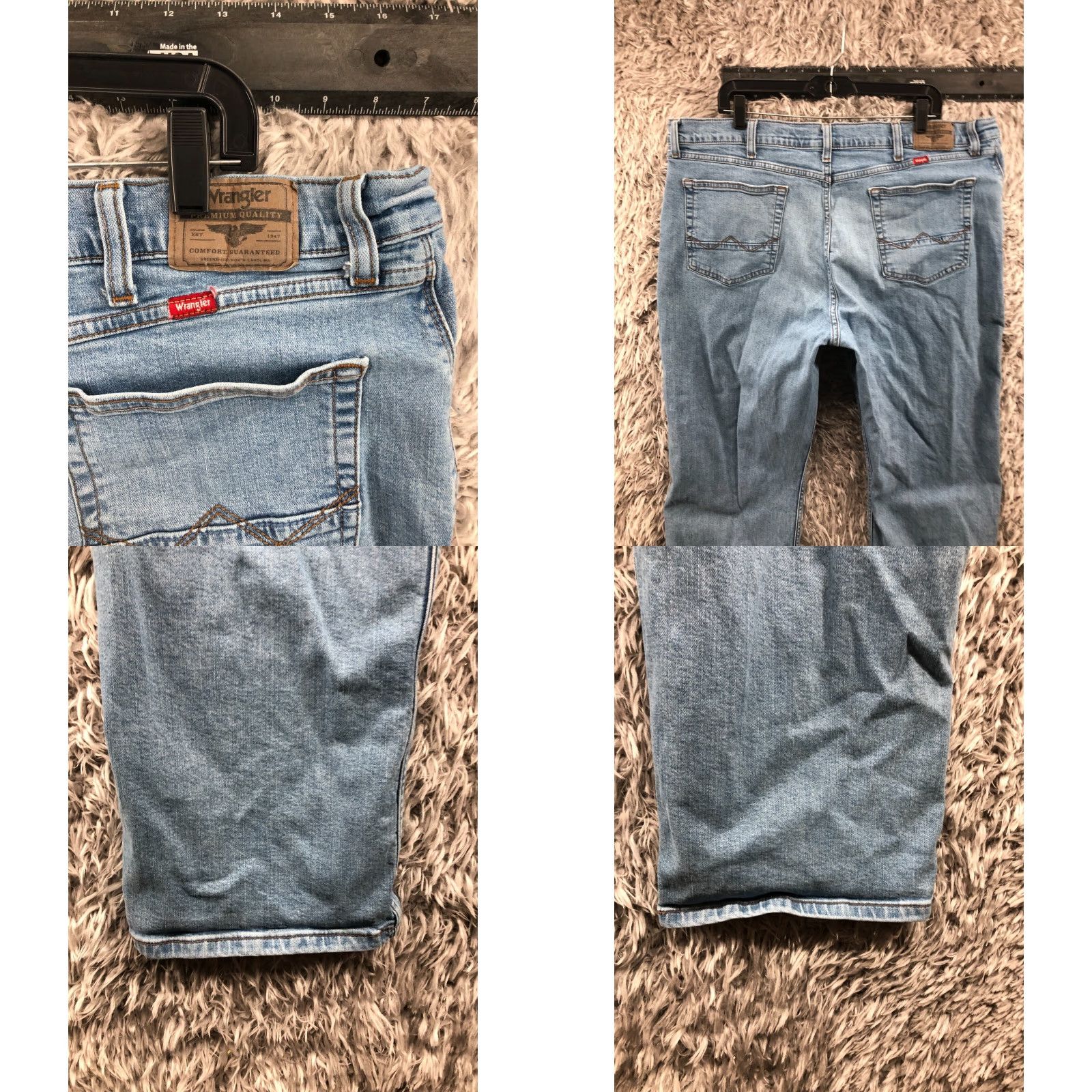 Wrangler VINTAGE Wrangler Relaxed Boot Jeans 42x30 Mens Mid Wash Blue 5-Pocket Denim Jeans Brand Wrangler, Classic, Modern Mens Size US 42 / EU 58 - 8 Thumbnail