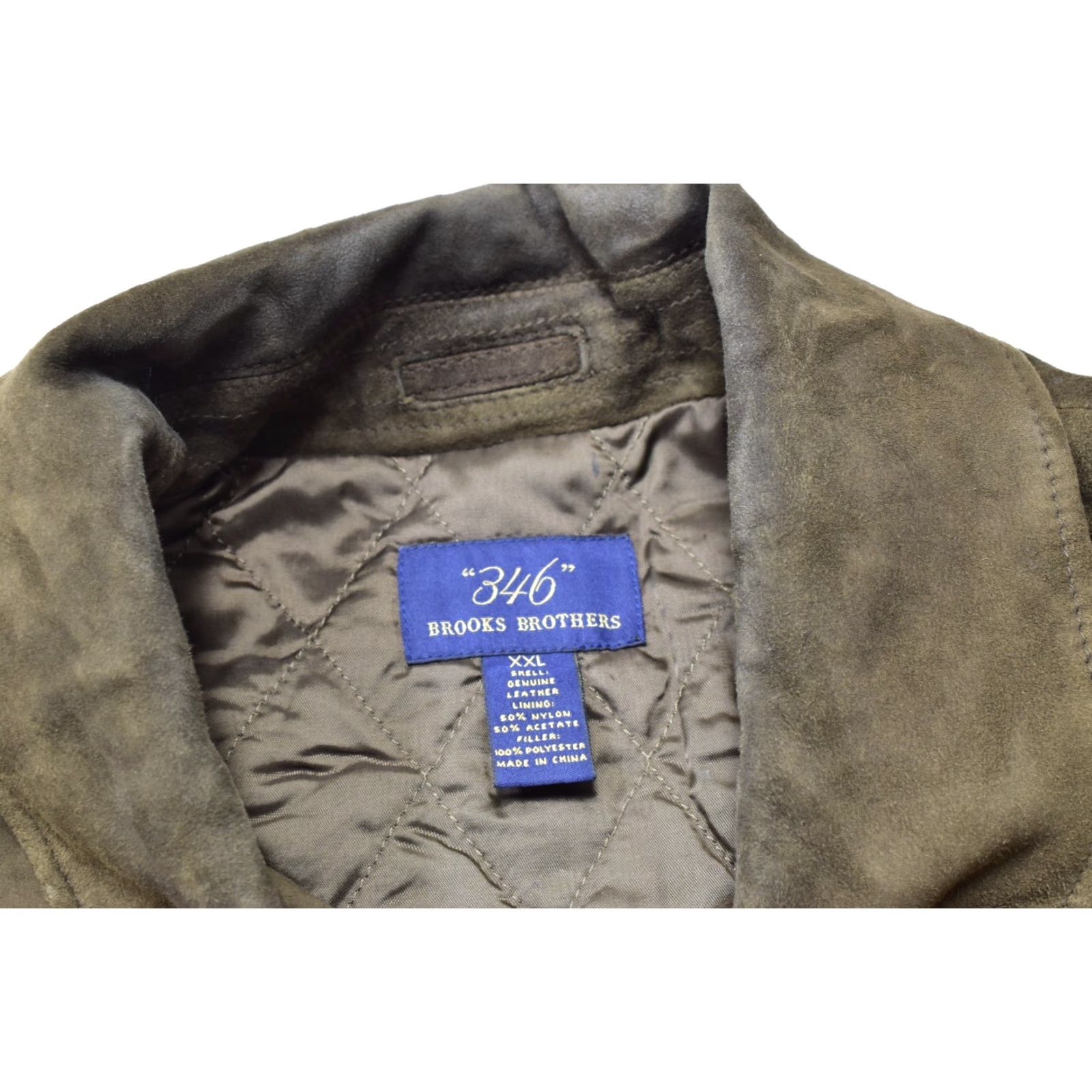 Brooks Brothers Brooks Brothers Bomber Jacket Men 2XL Brown Suede Leather Quilted Full Zip Vintage? No Size US XXL / EU 58 / 5 - 4 Thumbnail